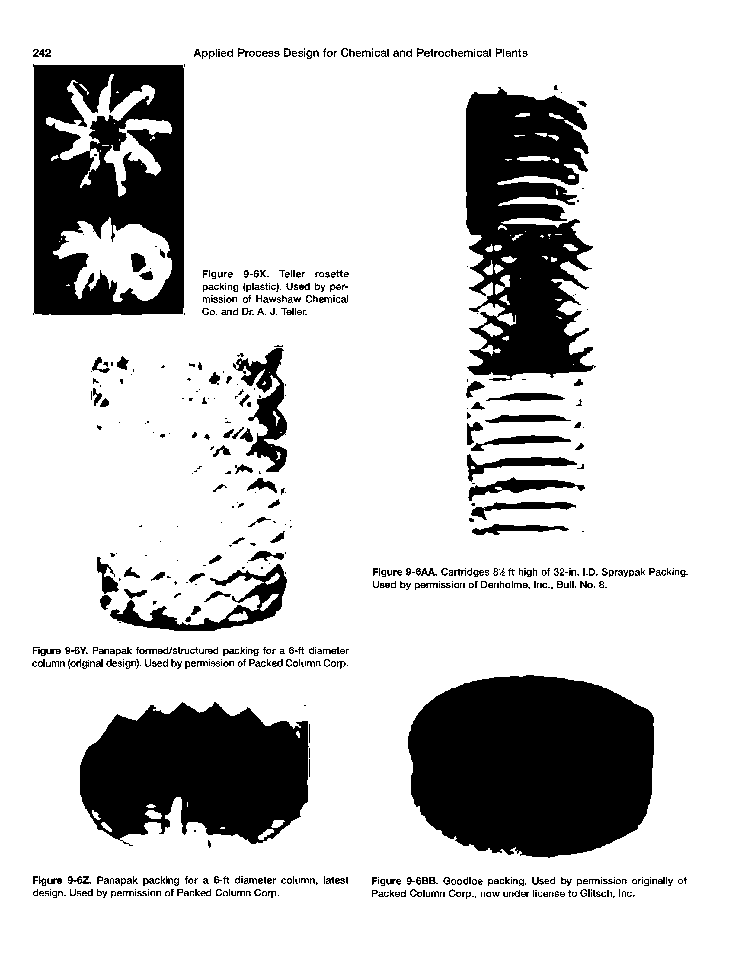 Figure 9-6Y. Panapak formed/structured packing for a 6-ft diameter column (original design). Used by permission of Packed Column Corp.