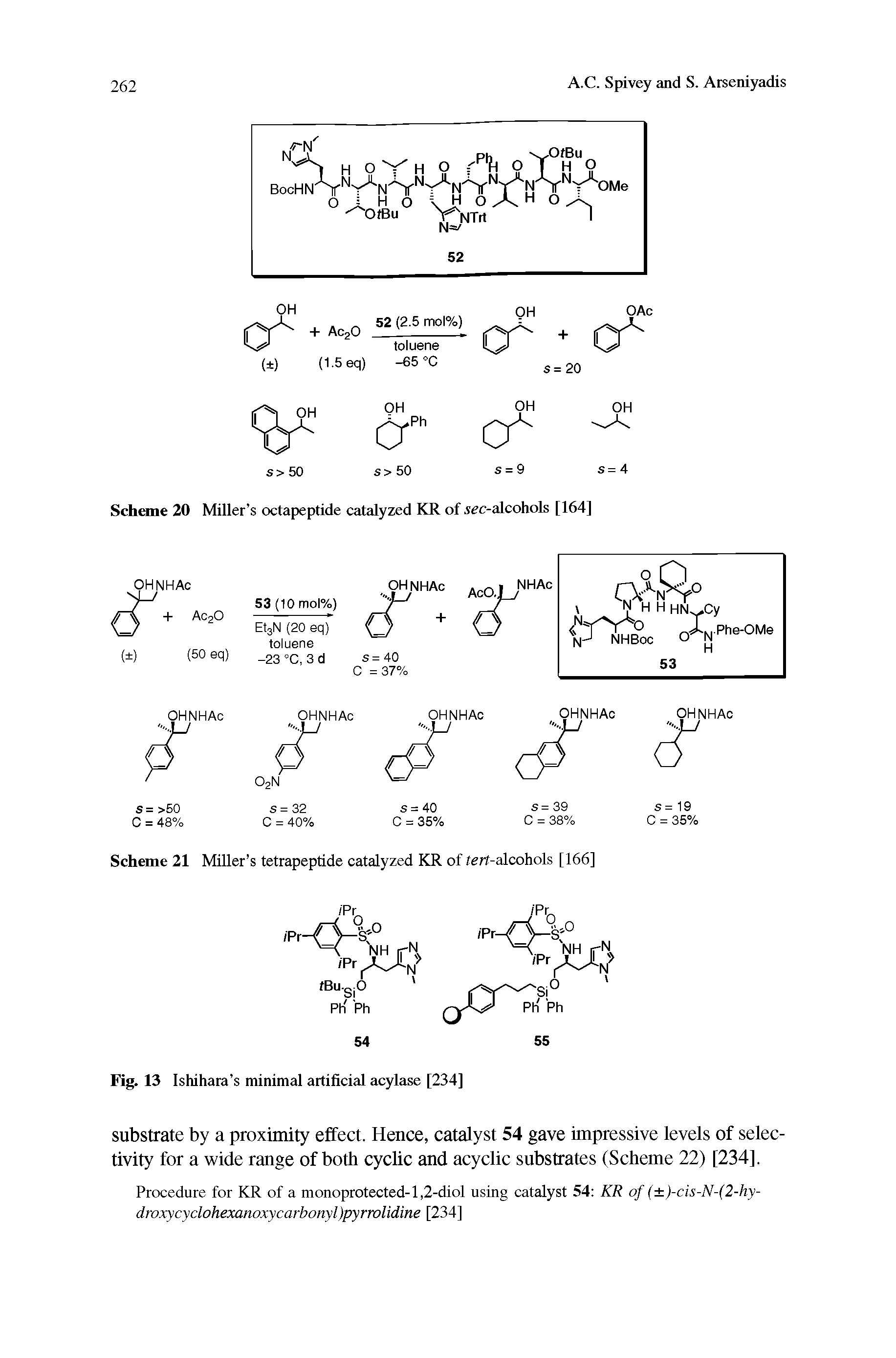 Scheme 21 Miller s tetrapeptide catalyzed KR of tert-alcohols [166]...
