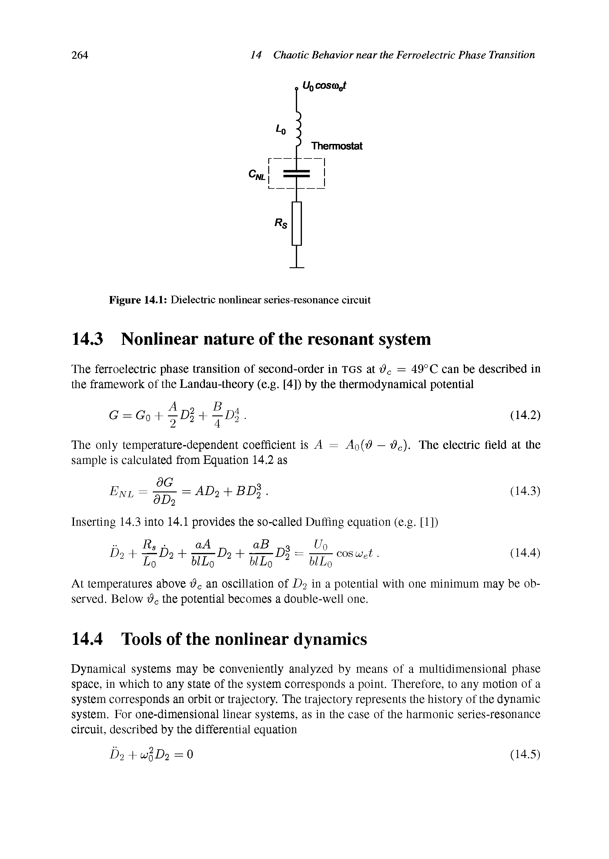 Figure 14.1 Dielectric nonlinear series-resonance circuit...