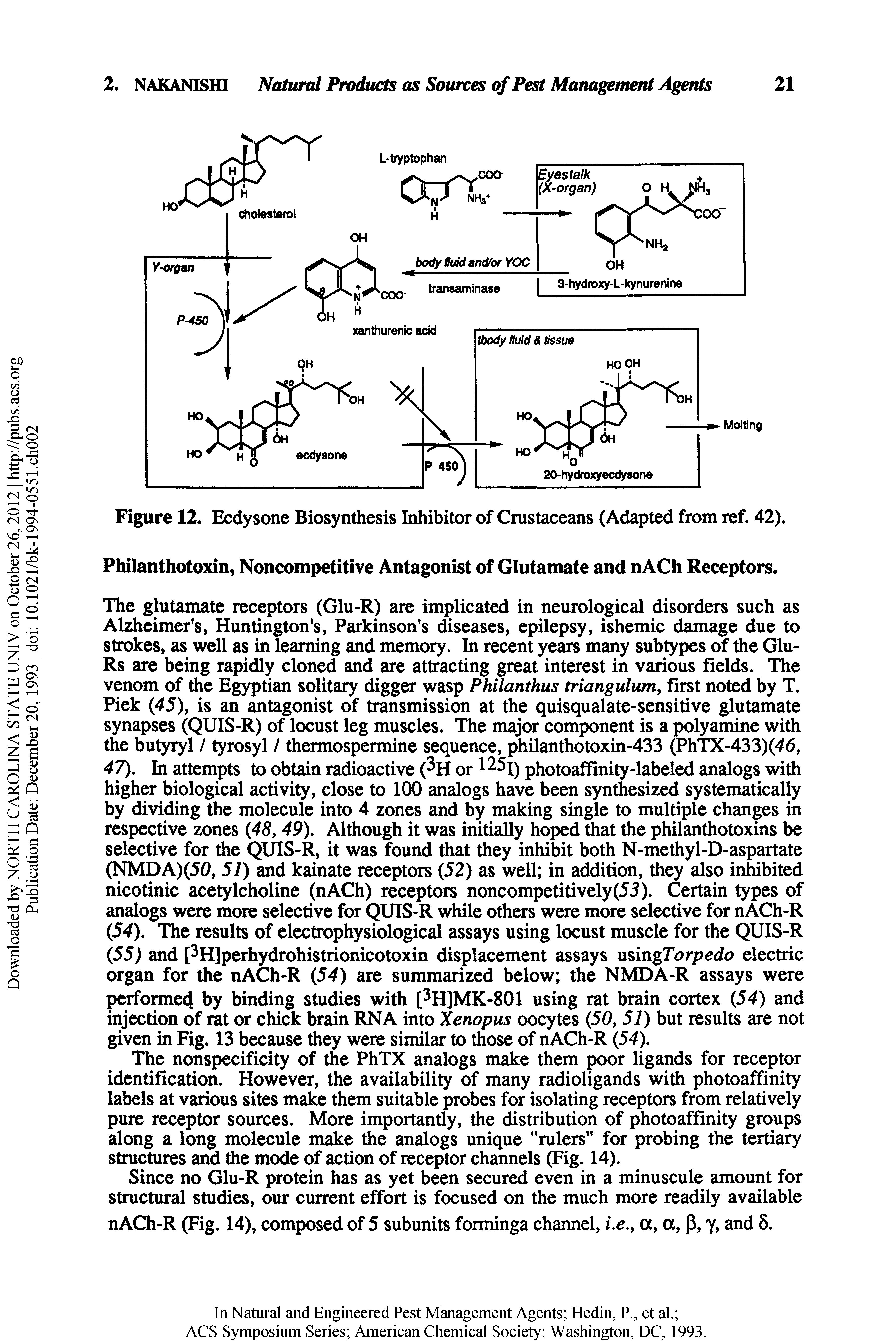 Figure 12. Ecdysone Biosynthesis Inhibitor of Crustaceans (Adapted from ref. 42).