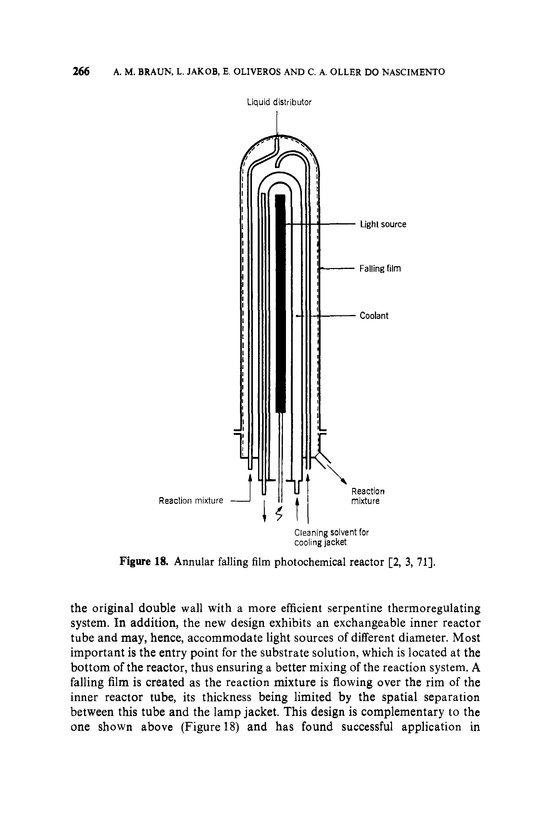 Figure 18. Annular falling film photochemical reactor [2, 3, 71].