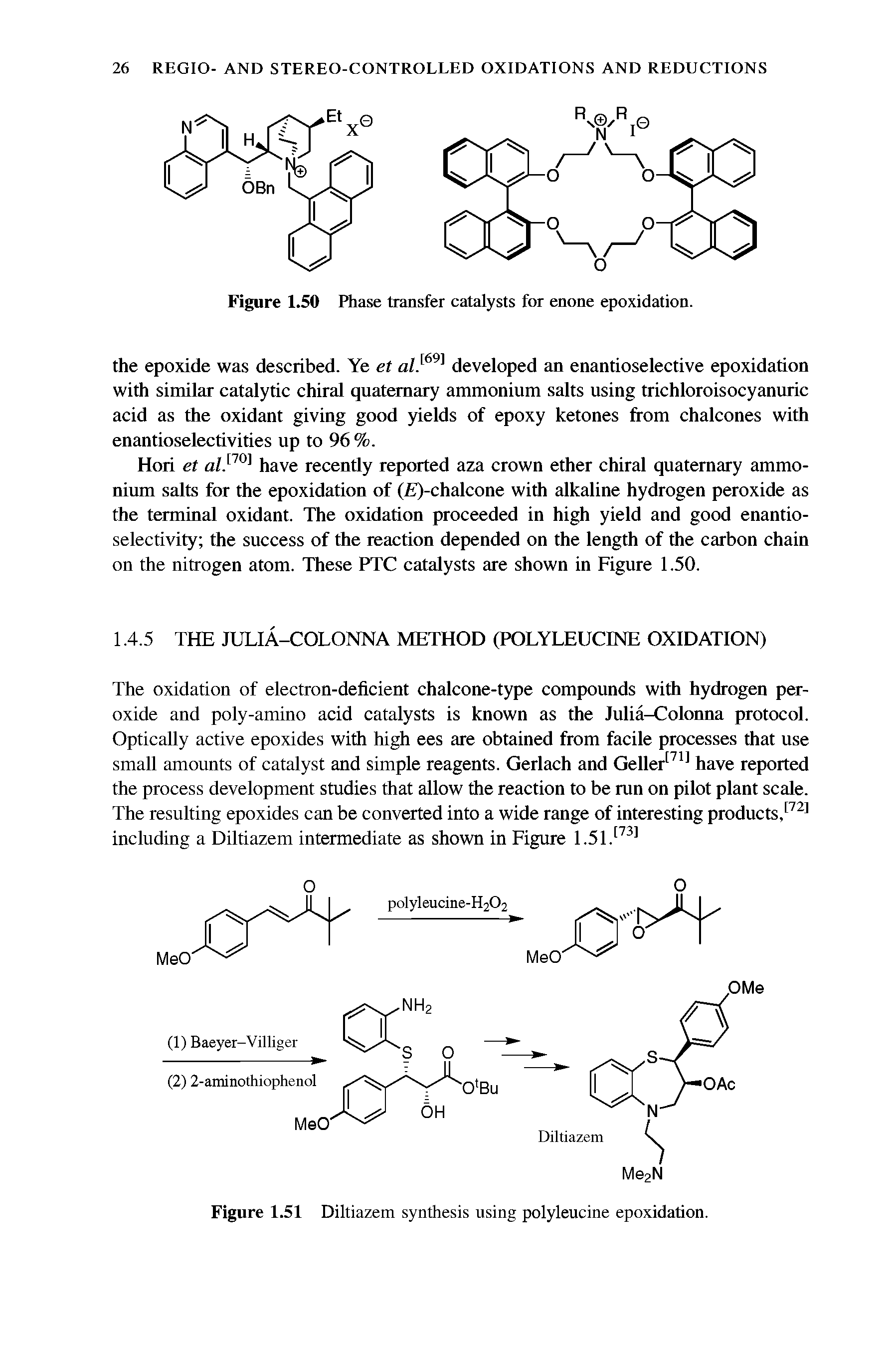 Figure 1.51 Diltiazem synthesis using polyleucine epoxidation.
