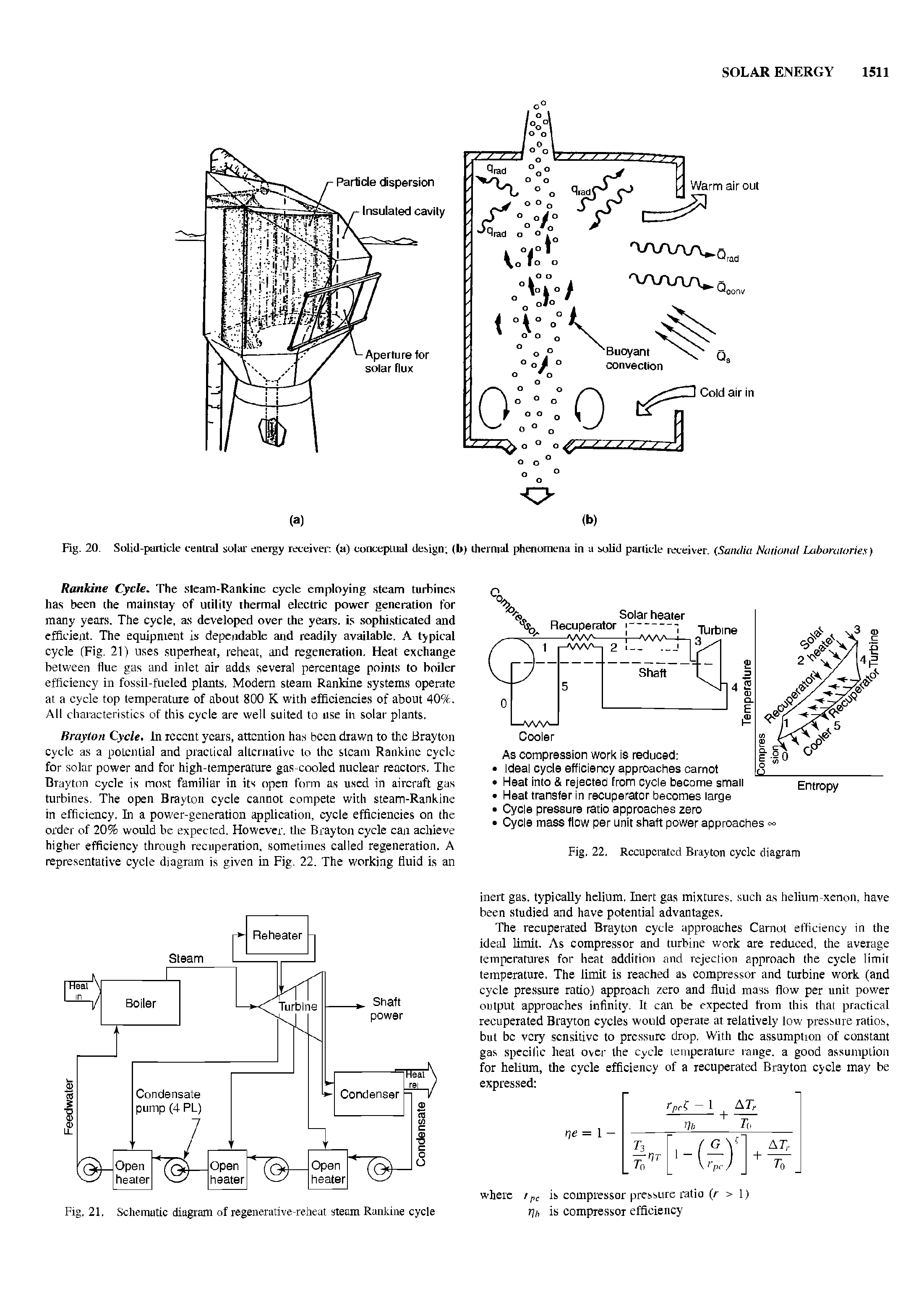 Fig. 21. Schematic diagram of regenerative-reheat steam Rankine cycle...