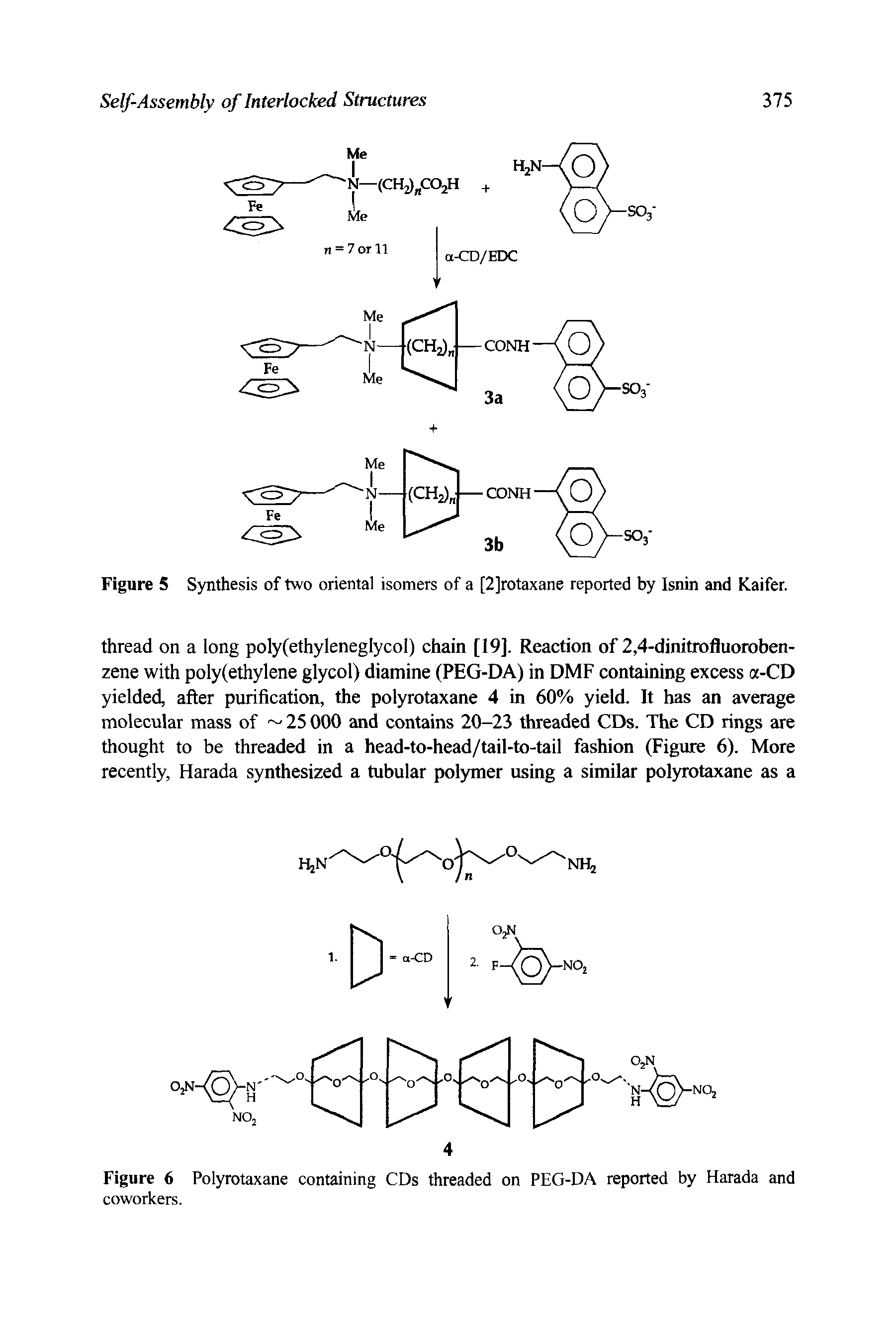 Figure 5 Synthesis of two oriental isomers of a [2]rotaxane reported by Isnin and Kaifer.