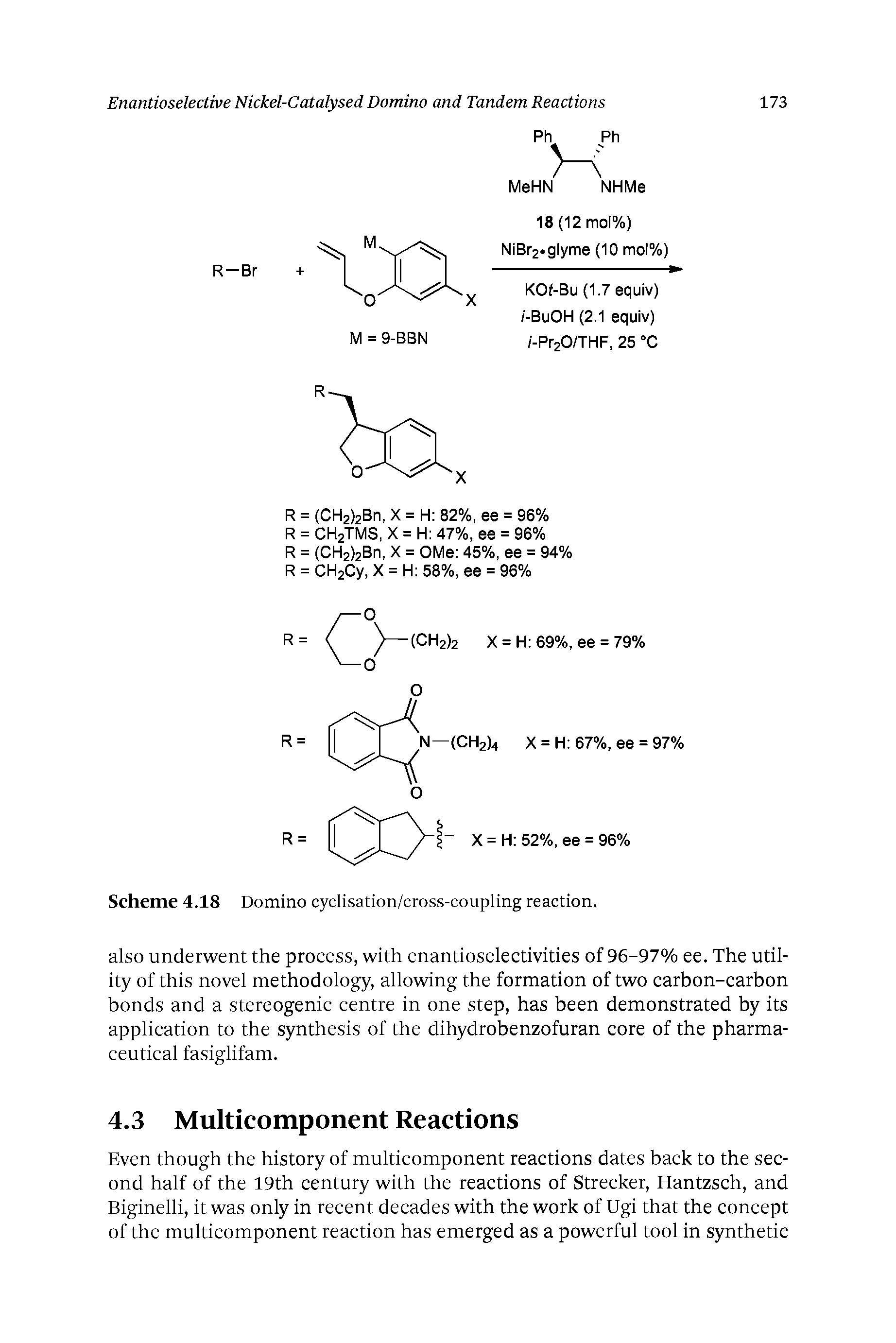 Scheme 4.18 Domino cyclisation/cross-coupling reaction.