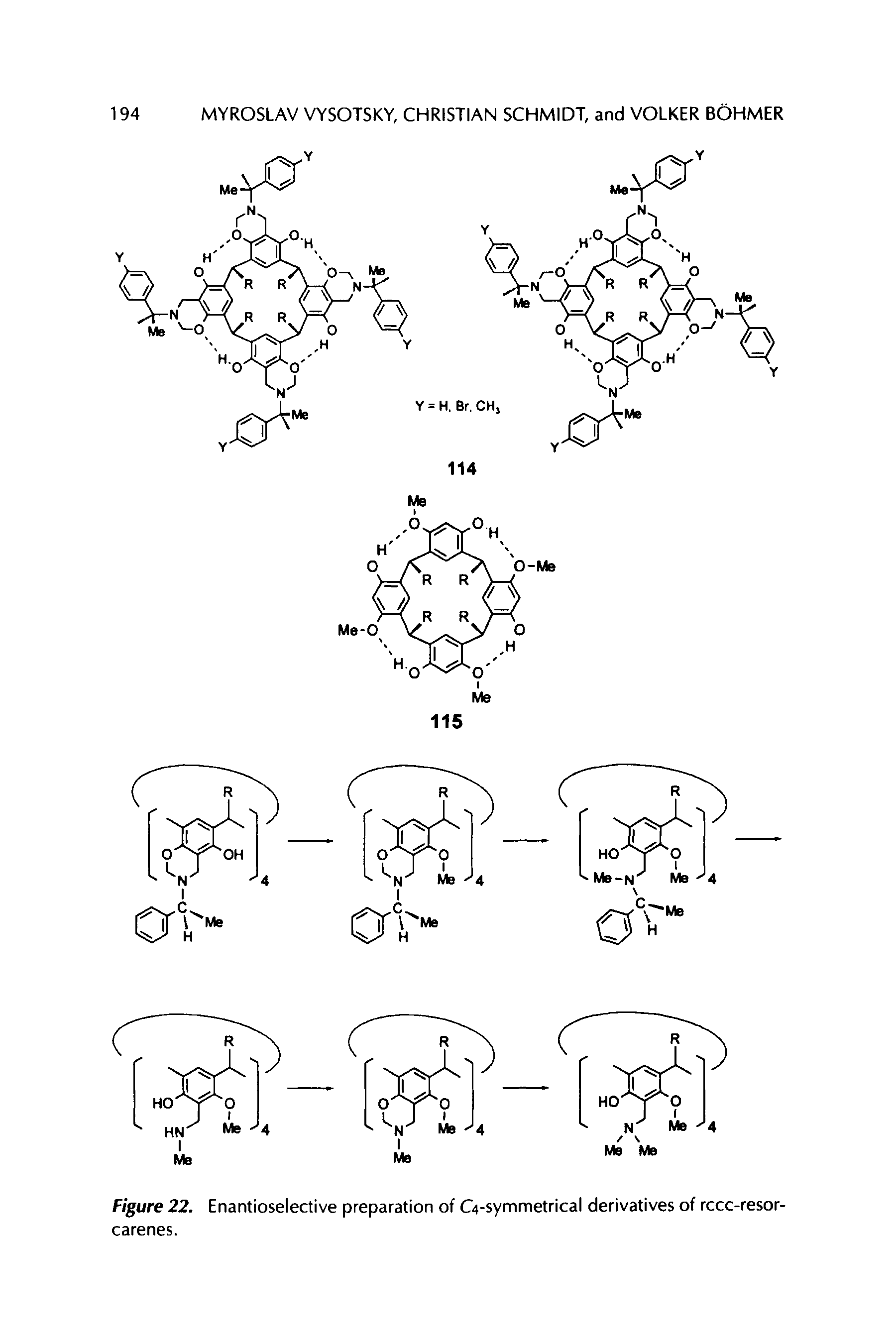 Figure 22. Enantioselective preparation of C4-symmetrical derivatives of rccc-resor-carenes.