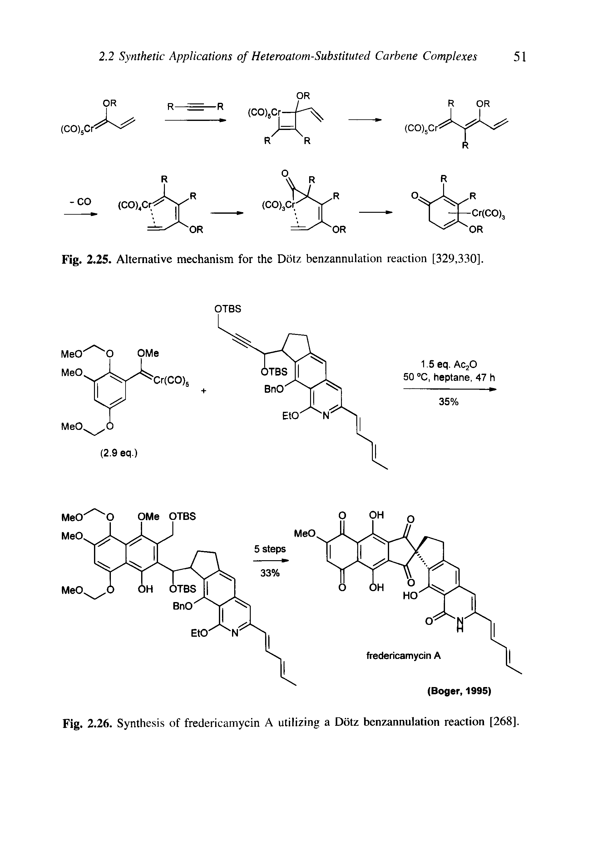 Fig. 2.26. Synthesis of fredericamycin A utilizing a Dotz benzannulation reaction [268].