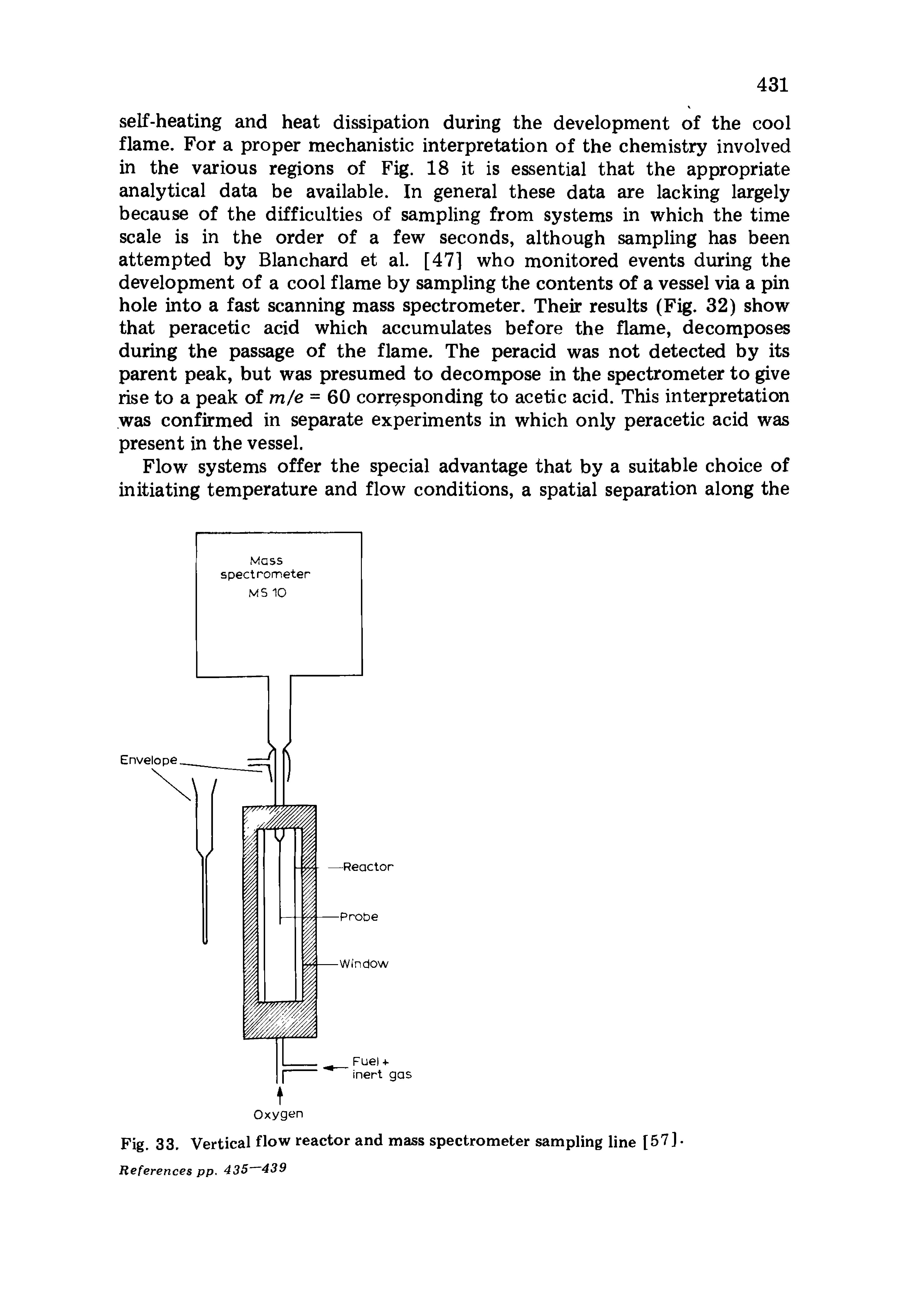Fig. 33. Vertical flow reactor and mass spectrometer sampling line [57]...