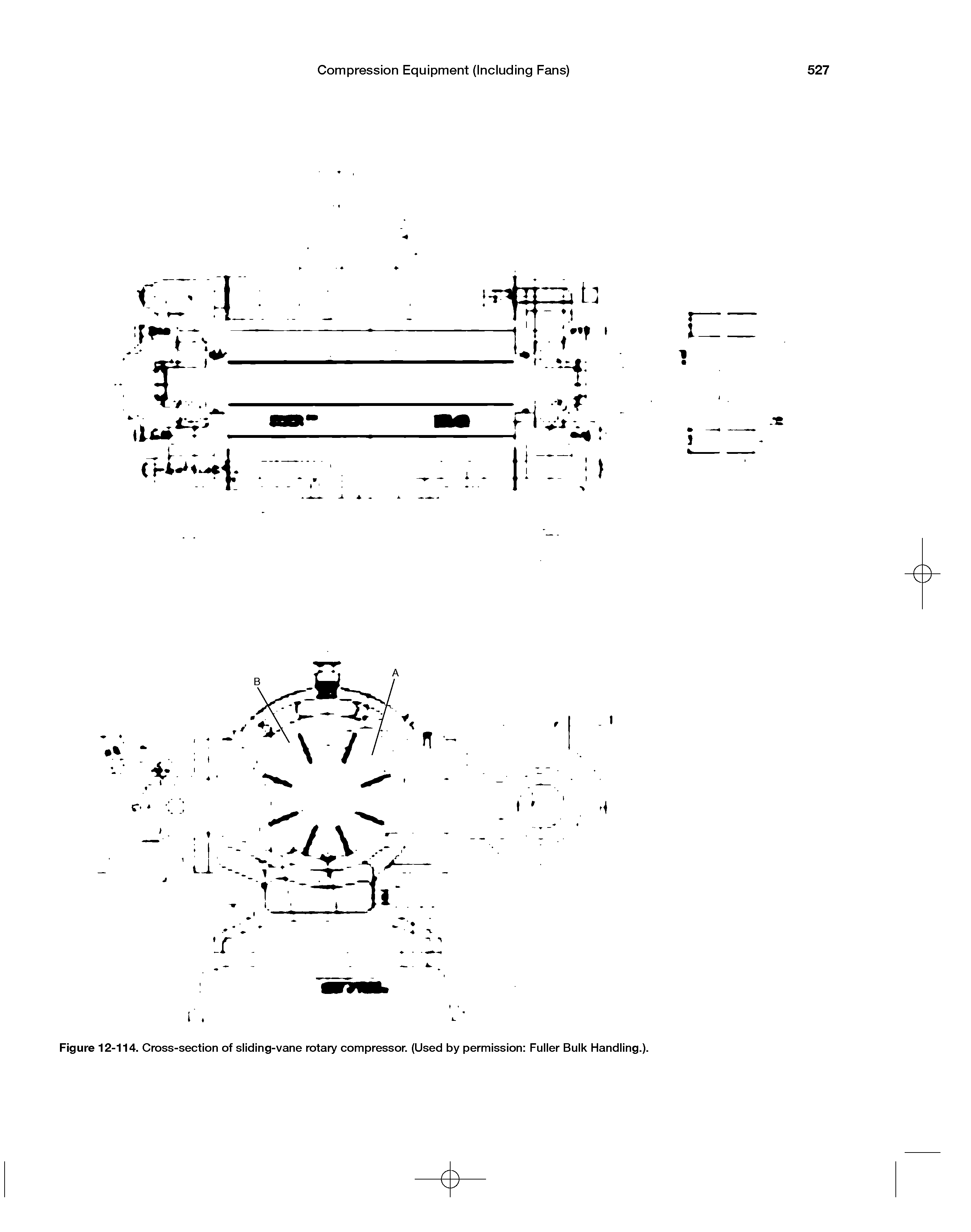 Figure 12-114. Cross-section of sliding-vane rotary compressor. (Used by permission Fuller Bulk Handling.).