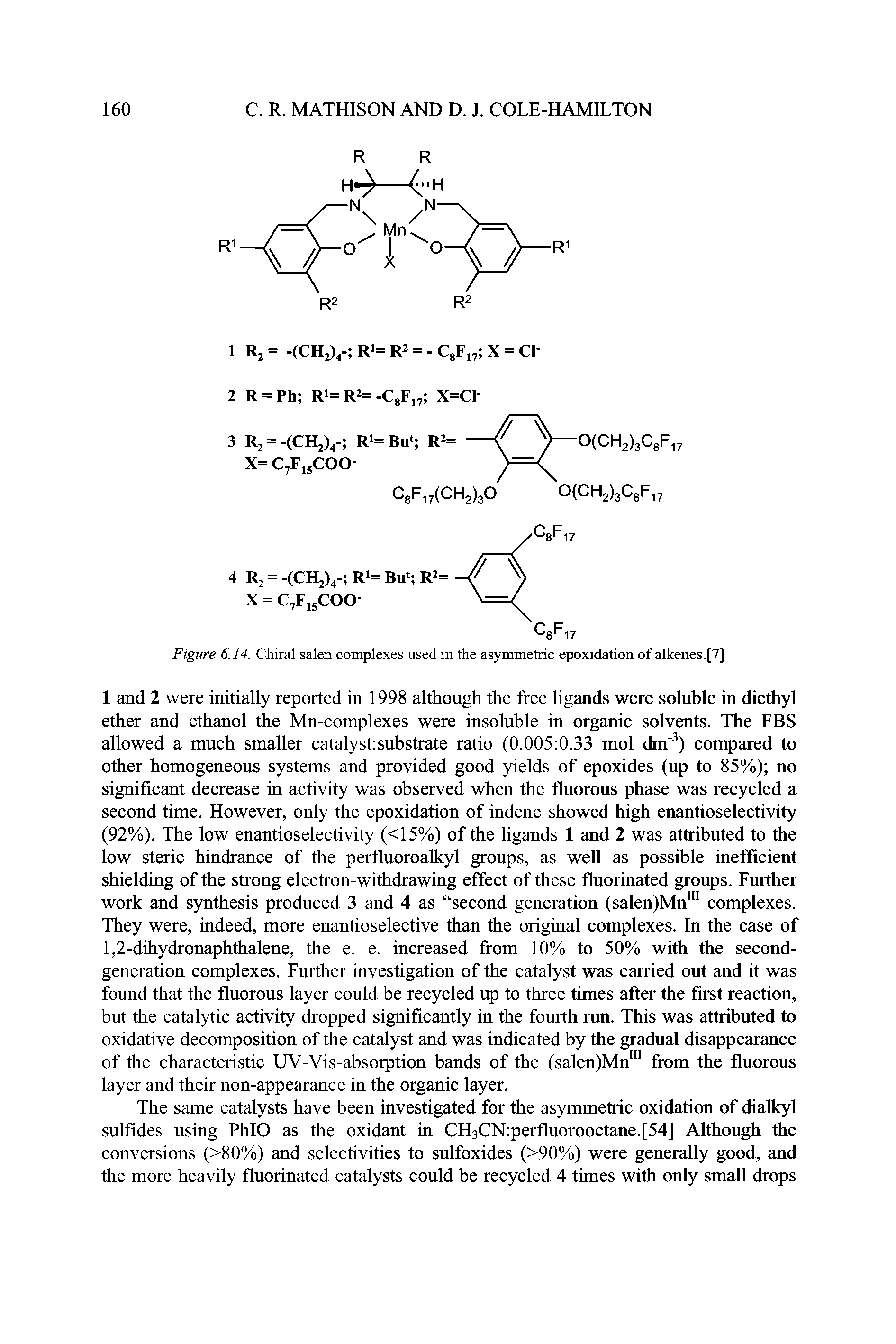 Figure 6.14. Chiral salen complexes used in the asymmetric epoxidation of alkenes.[7]...