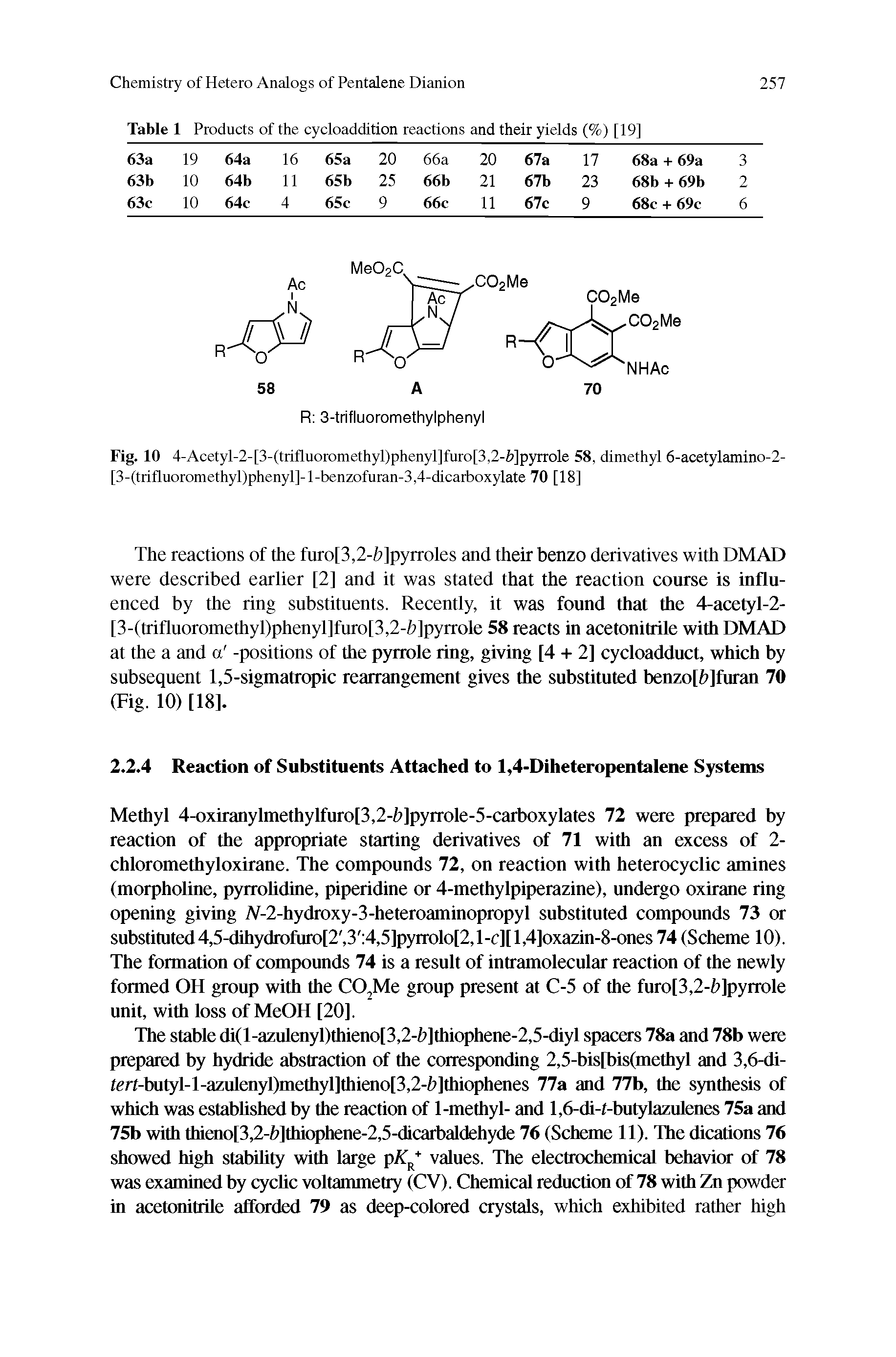 Fig. 10 4-Acetyl-2-[3-(trifluoromethyl)phenyl]furo[3,2-9]pyrrole 58, dimethyl 6-acetylamino-2-[3-(trifluoromethyl)phenyl]-l-benzofuran-3,4-dicarboxylate 70 [18]...