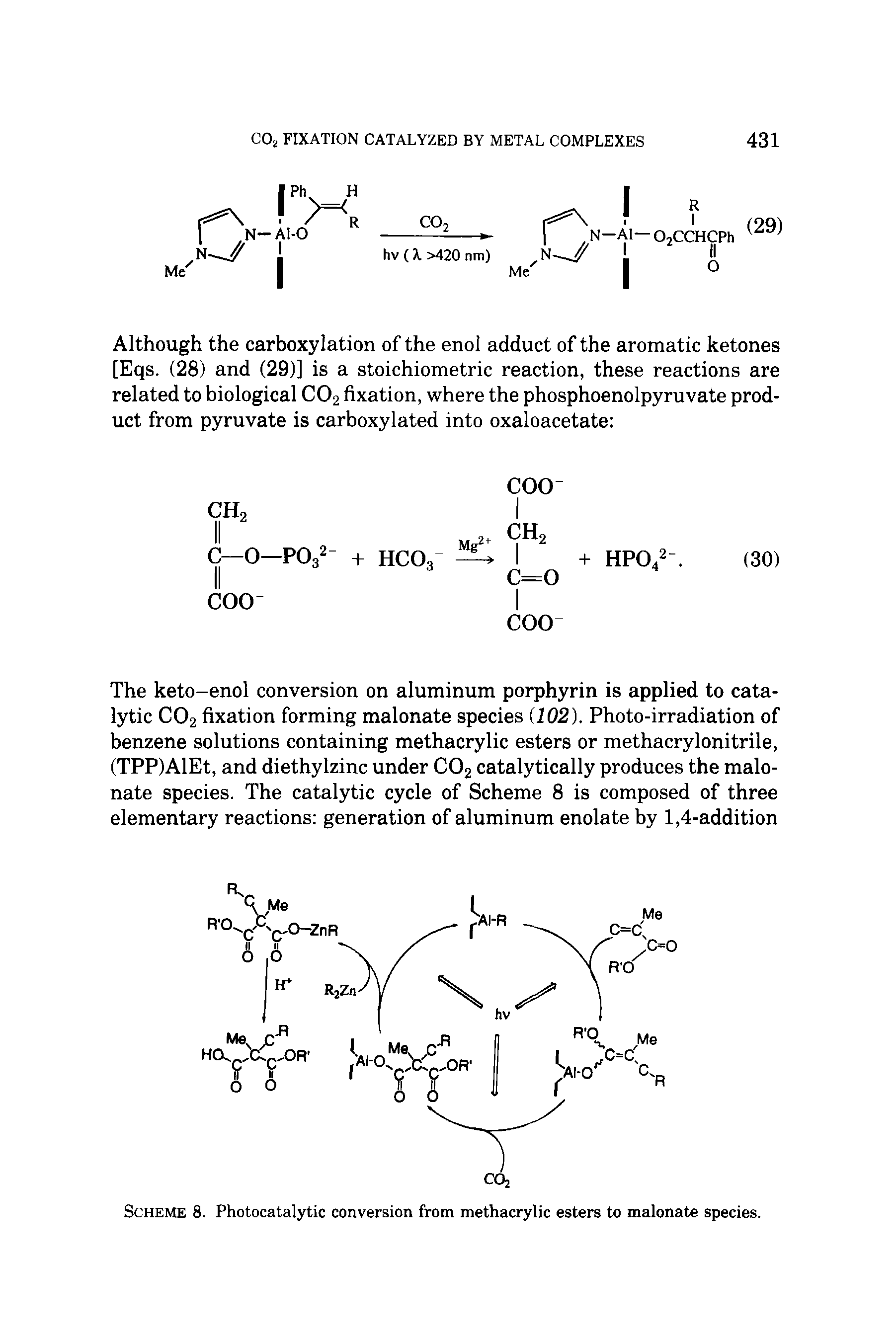 Scheme 8. Photocatalytic conversion from methacrylic esters to malonate species.