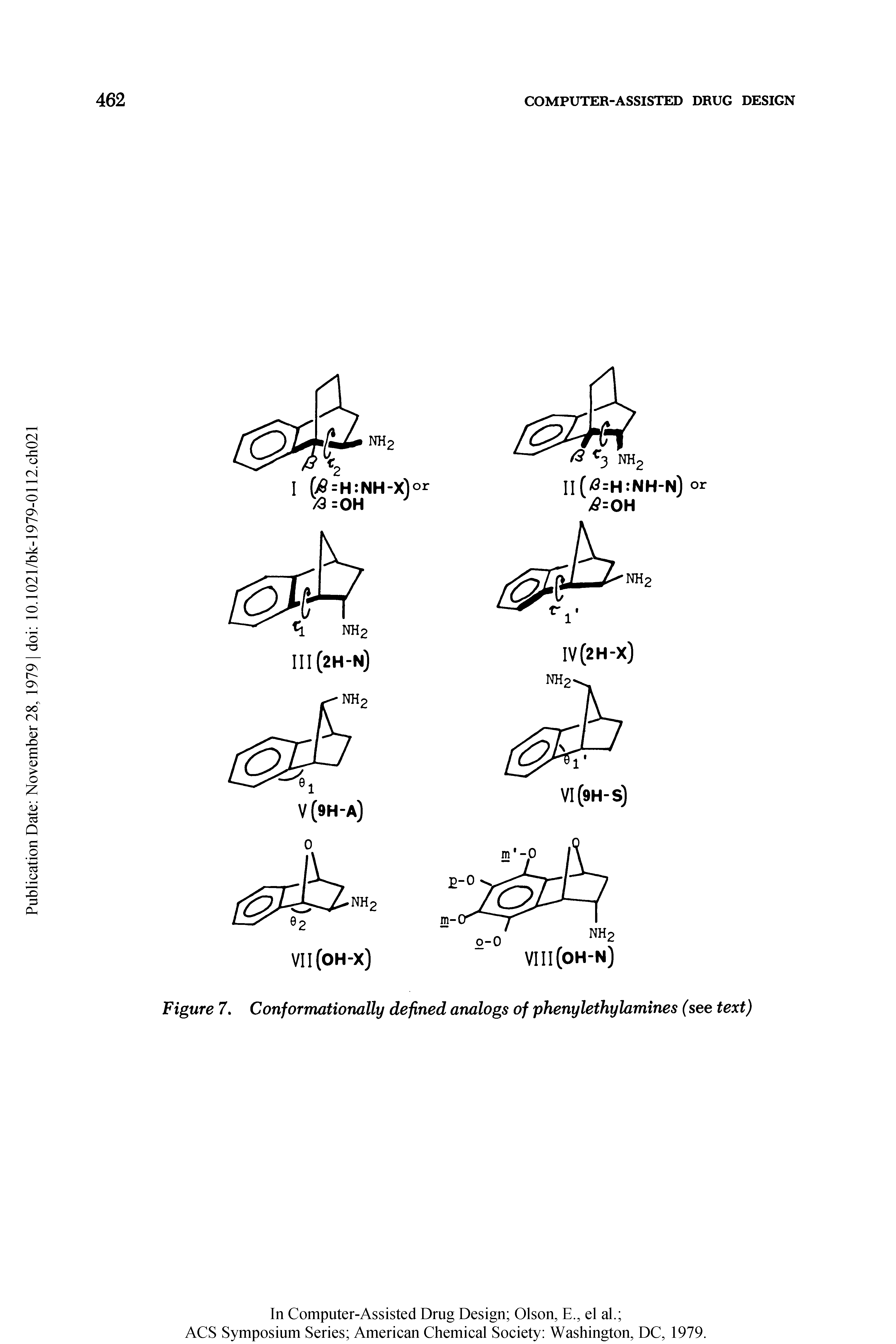Figure 7. Conformationally defined analogs of phenylethylamines (see text)...