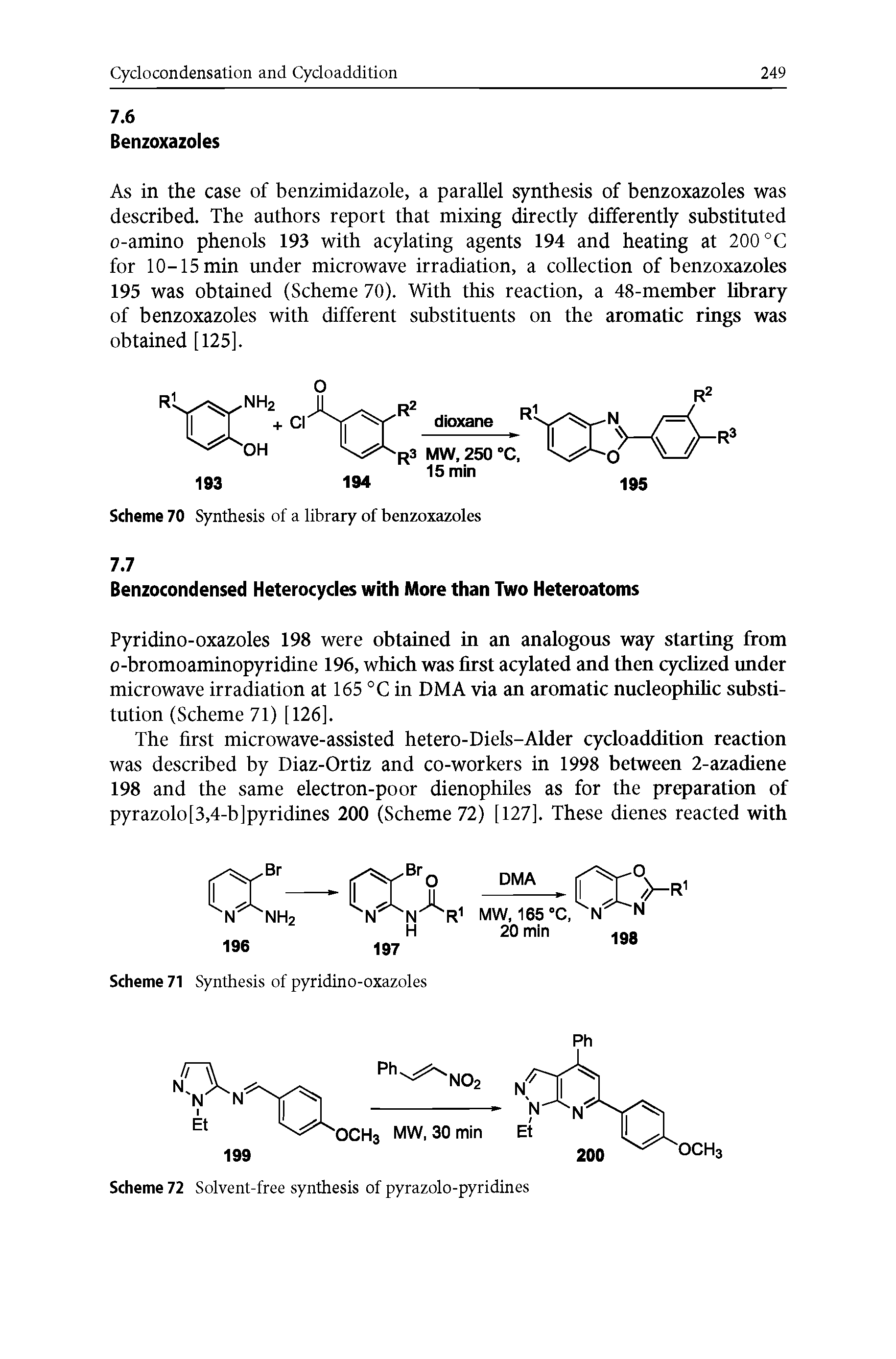 Scheme 72 Solvent-free synthesis of pyrazolo-pyridines...