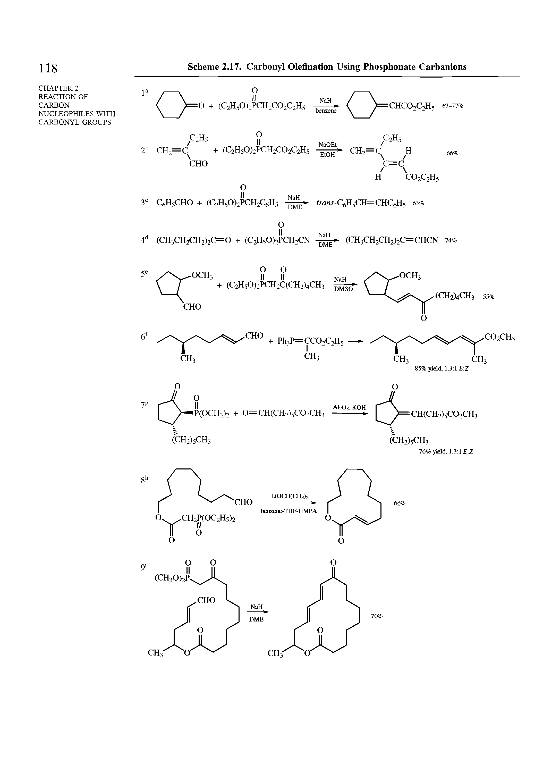 Scheme 2.17. Carbonyl Oleflnation Using Phosphonate Carbanions...