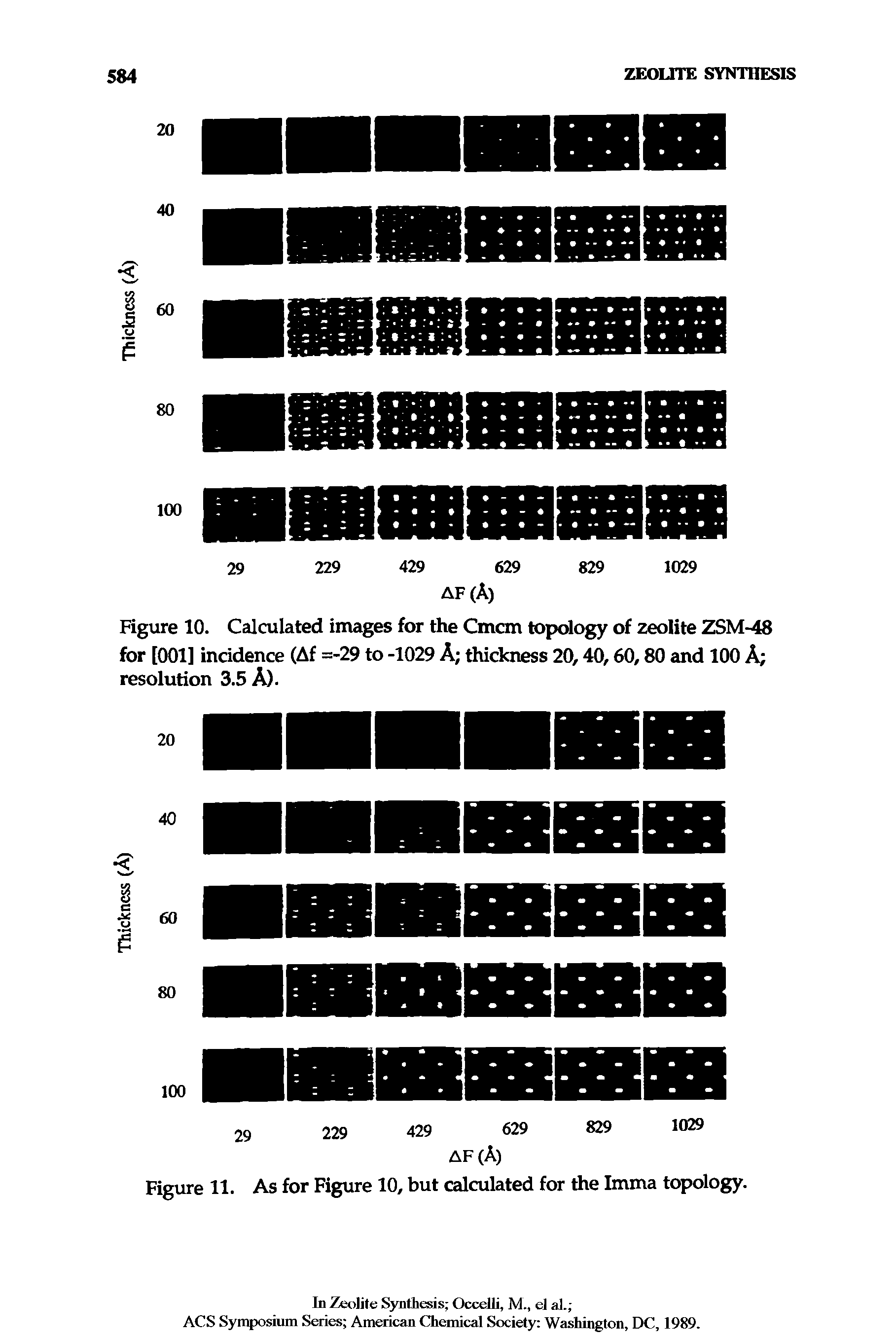 Figure 10. Calculated images for the Cmcm topology of zeolite ZSM-48...