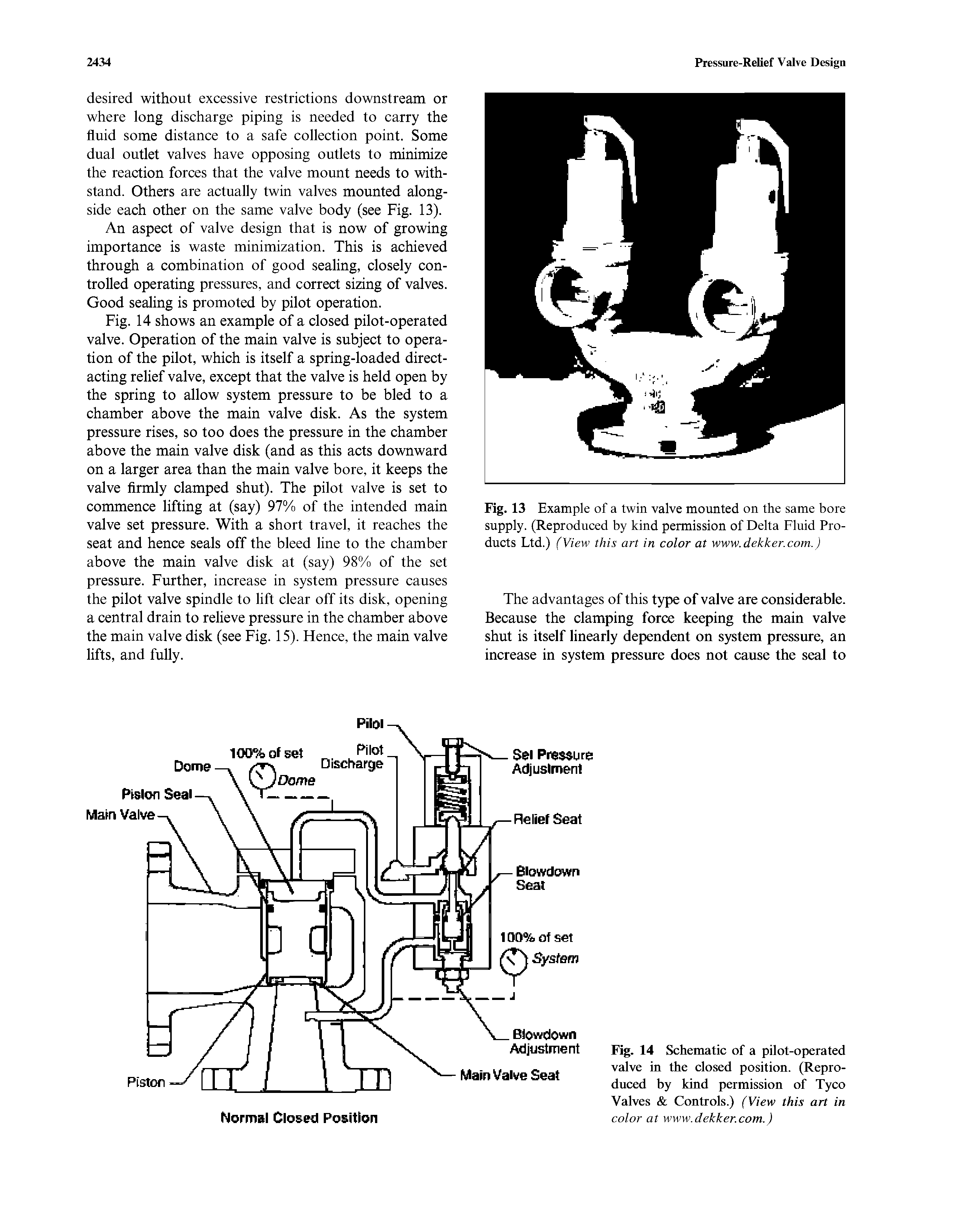 Fig. 14 Schematic of a pilot-operated valve in the closed position. (Reproduced by kind permission of Tyco Valves Controls.) (View this art in...