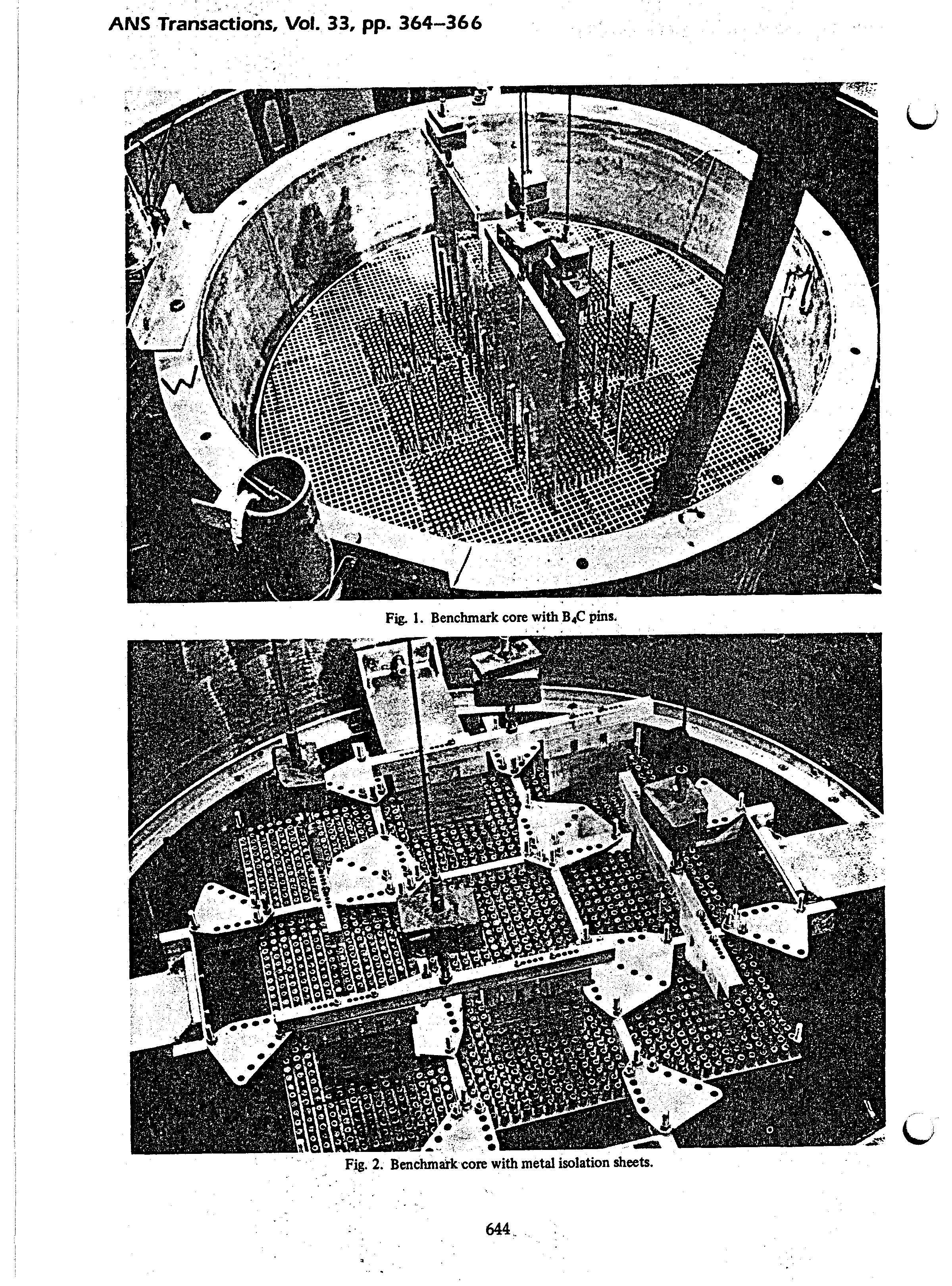 Fig. 2. Benchmai-k core with metal isolation dieets.