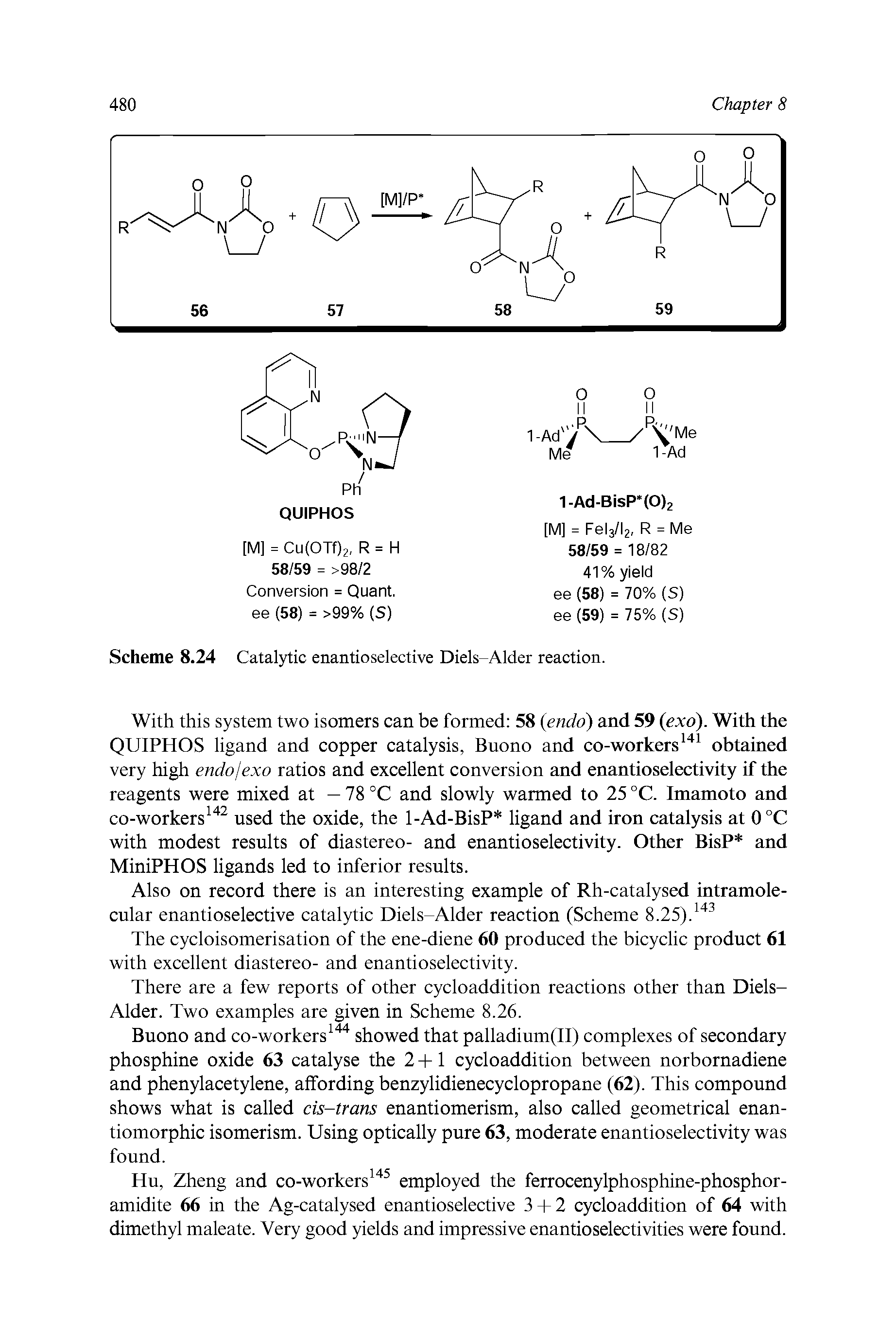 Scheme 8.24 Catalytic enantioselective Diels-Alder reaction.