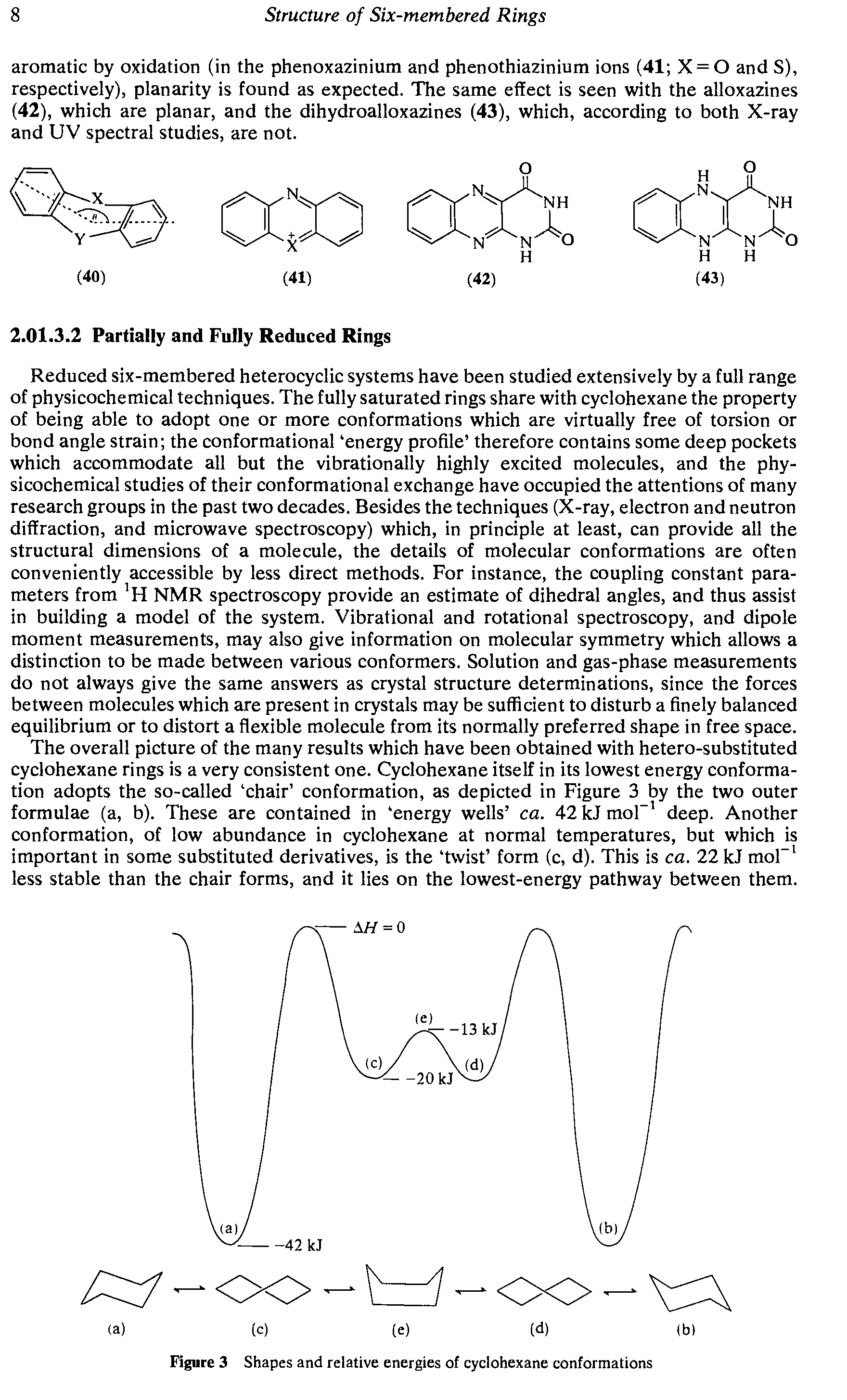 Figure 3 Shapes and relative energies of cyclohexane conformations...