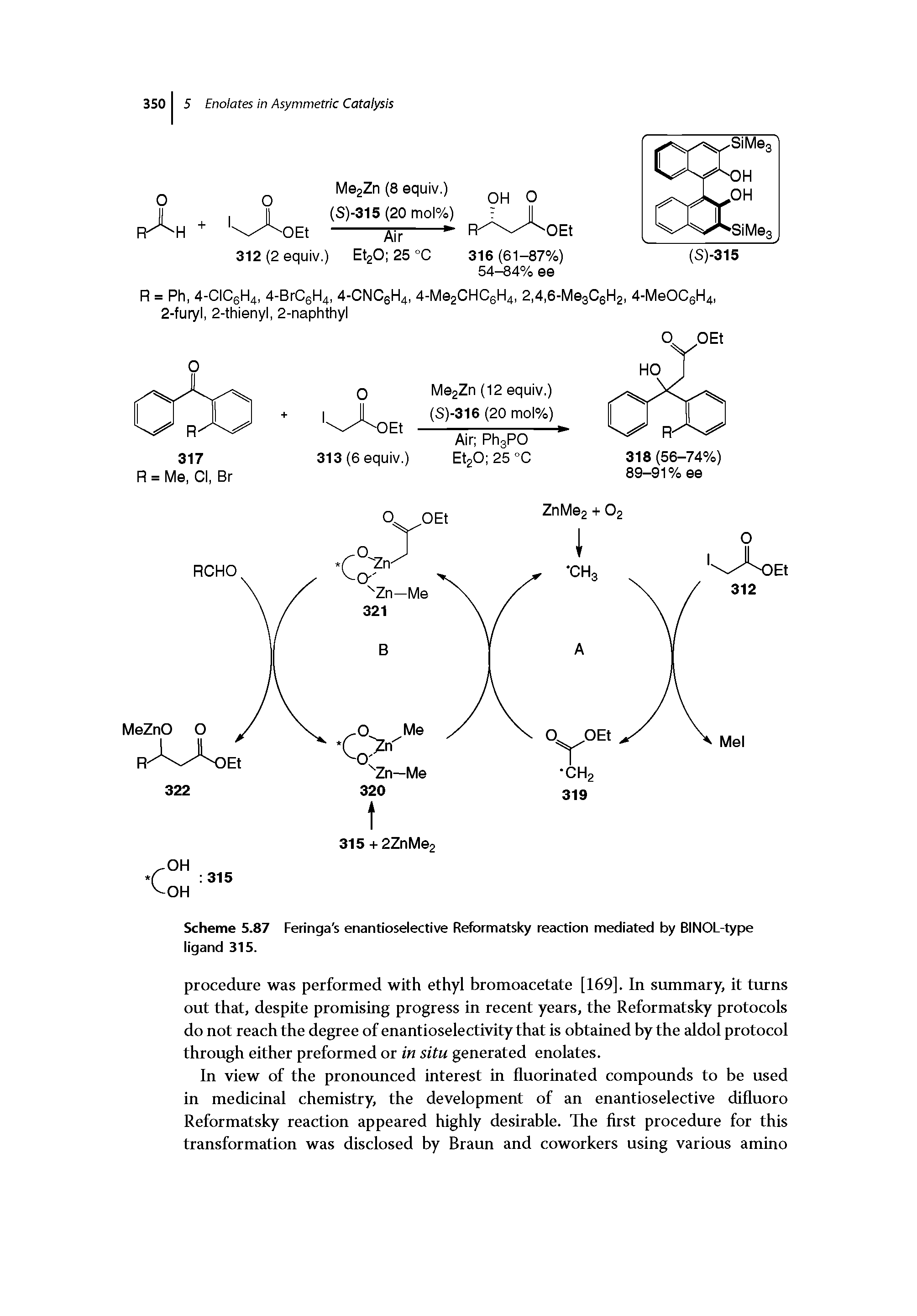 Scheme 5.87 Feringa s enantioselective Relbrmatsky reaction mediated by BINOL-type ligand 315.