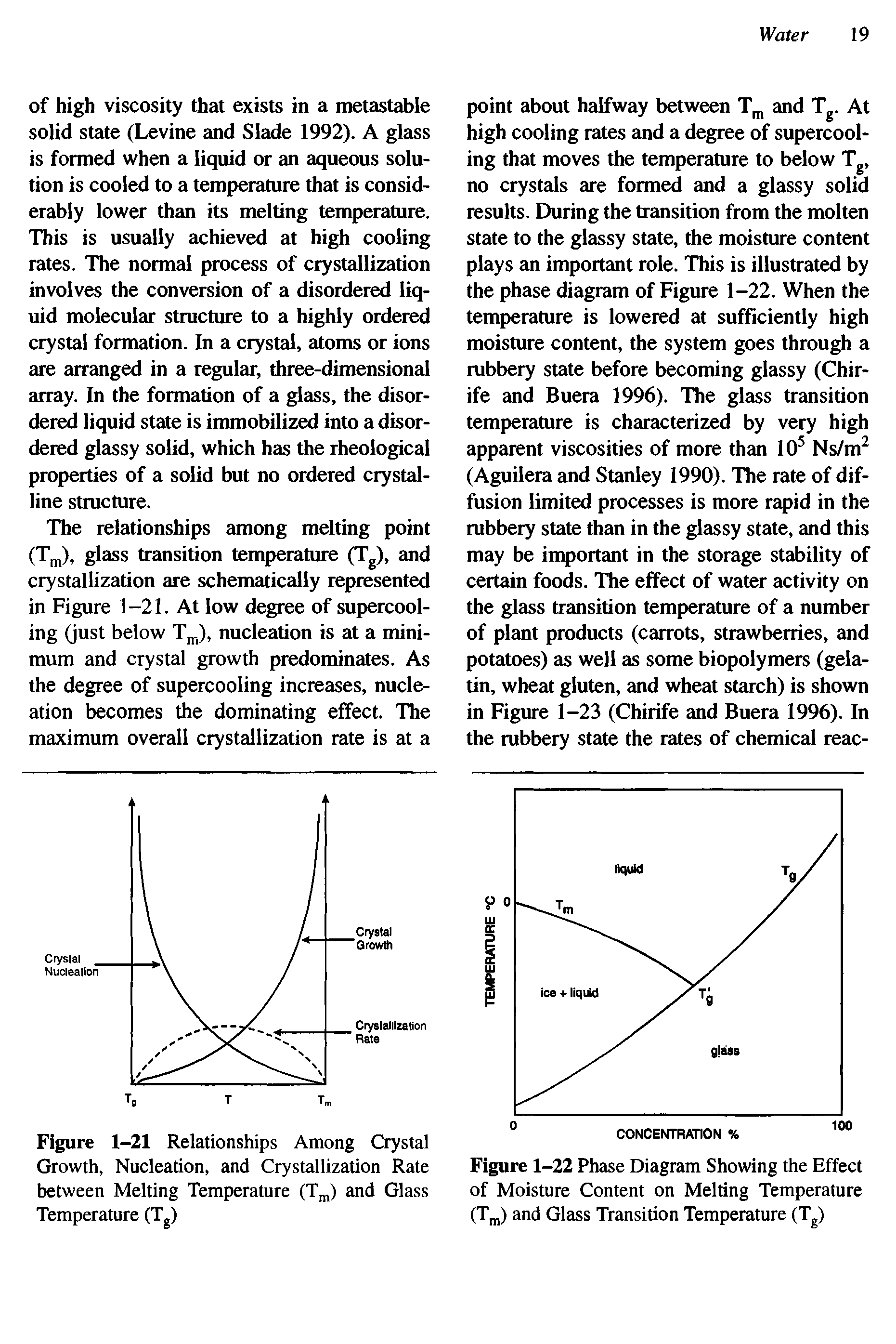 Figure 1-21 Relationships Among Crystal Growth, Nucleation, and Crystallization Rate between Melting Temperature (Tm) and Glass Temperature (Tg)...