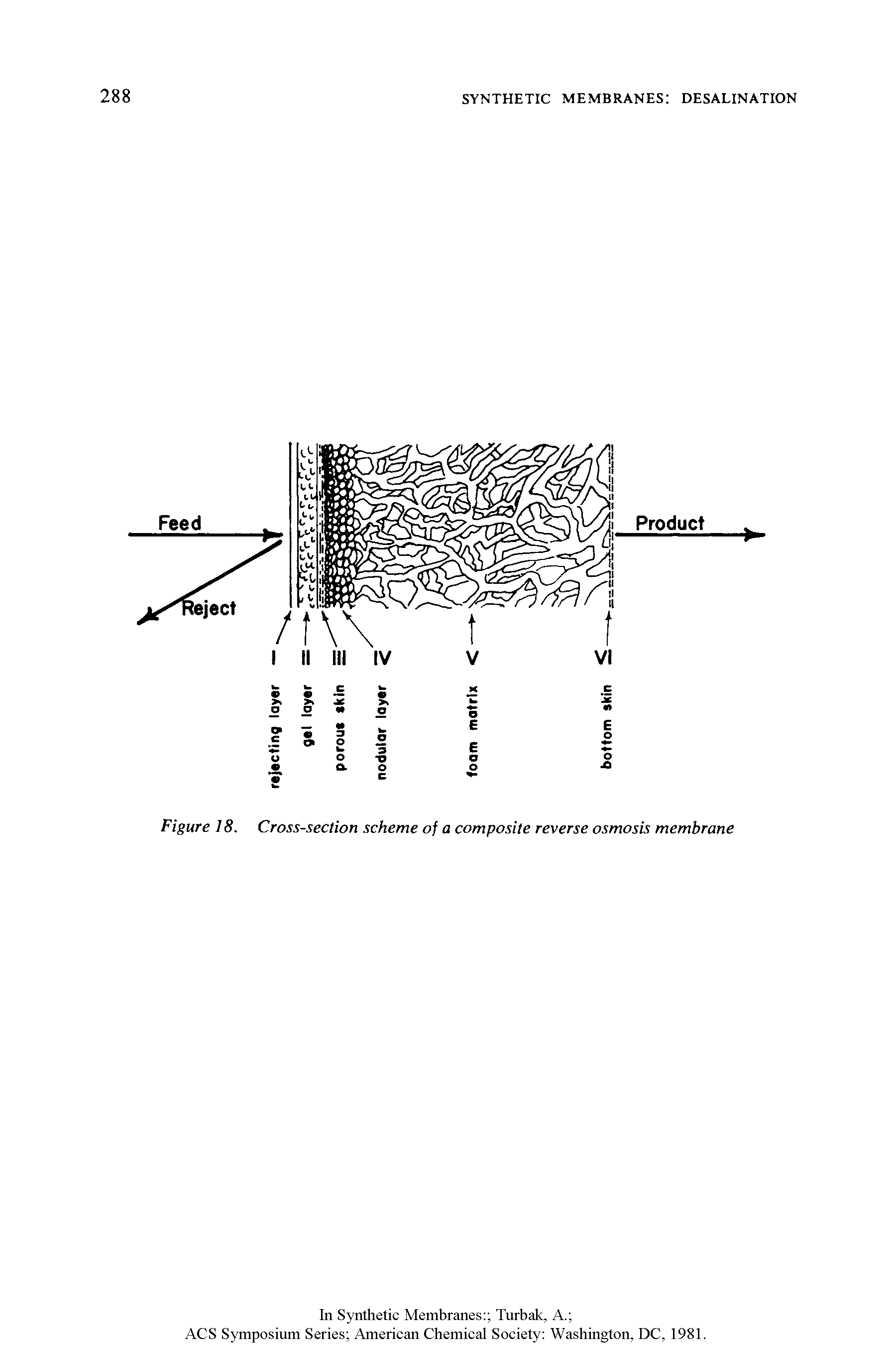 Figure 18. Cross-section scheme of a composite reverse osmosis membrane...