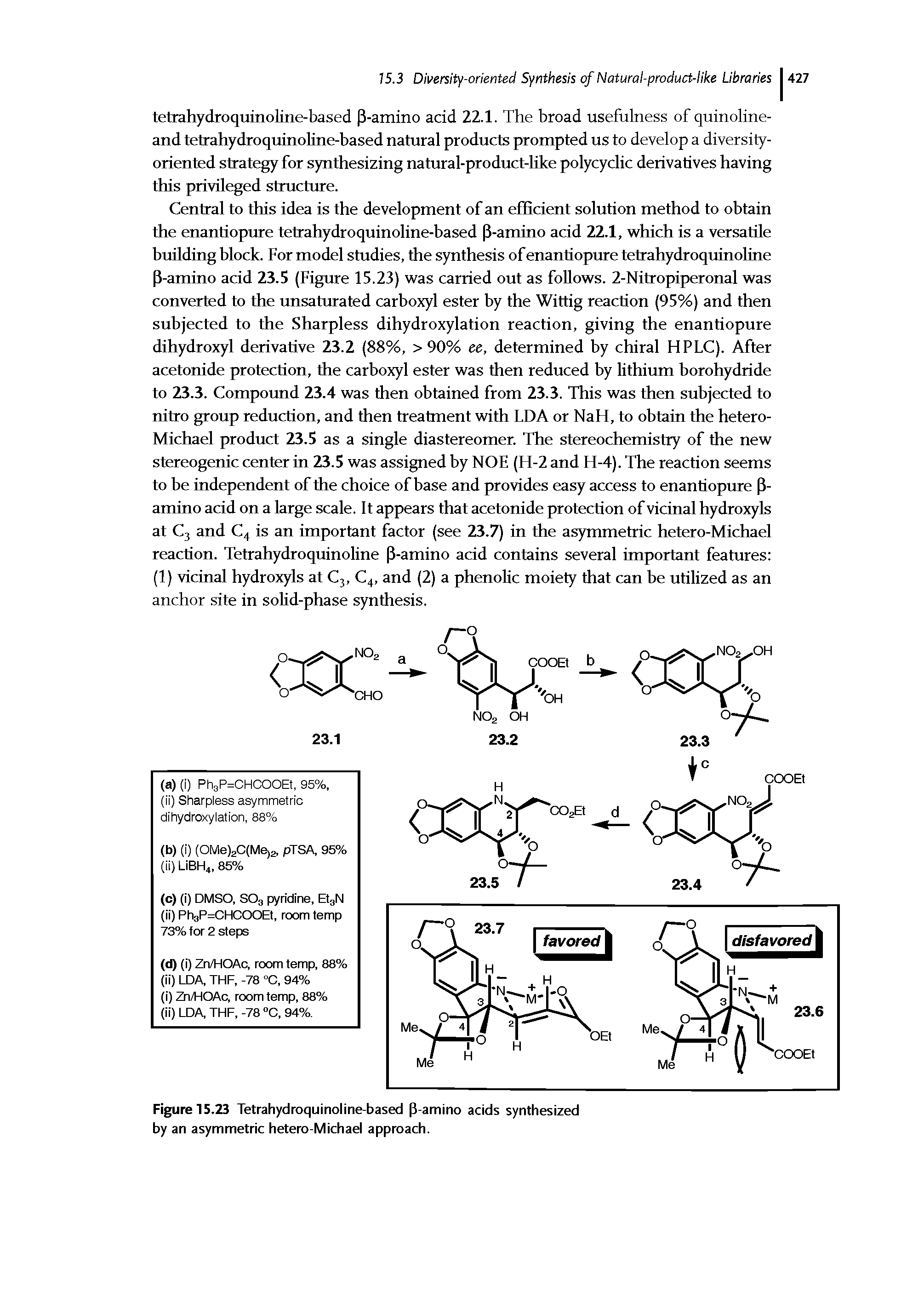 Figure 15.23 Tetrahydroquinoline-based p-amino acids synthesized by an asymmetric hetero-Michael approach.