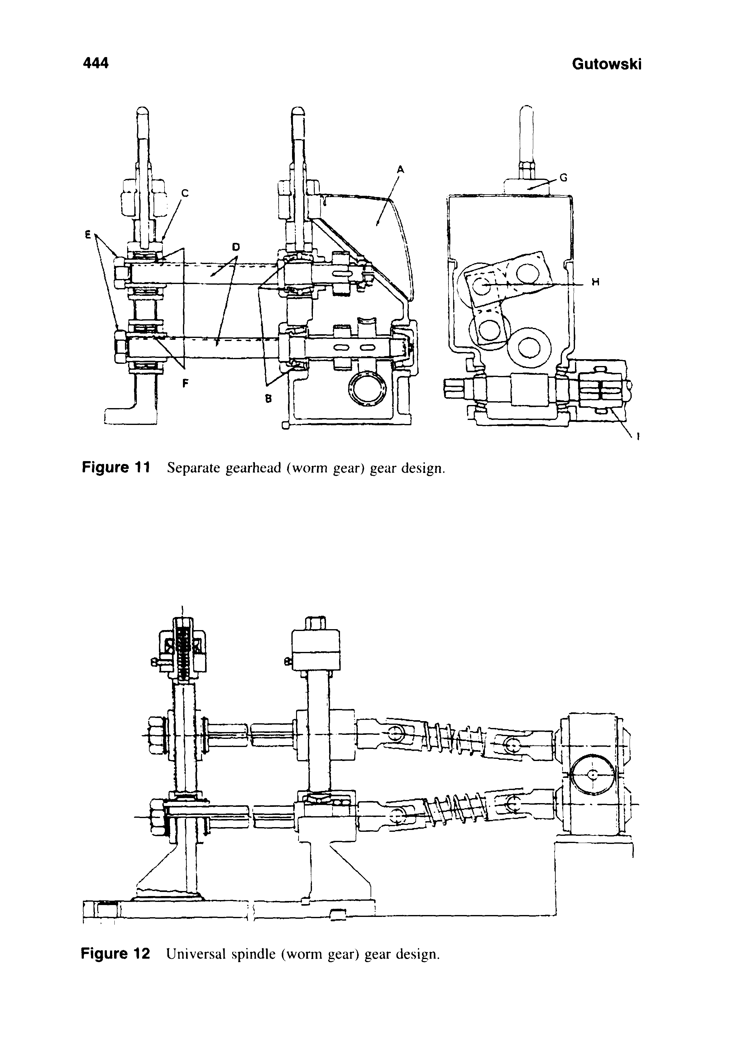 Figure 12 Universal spindle (worm gear) gear design.
