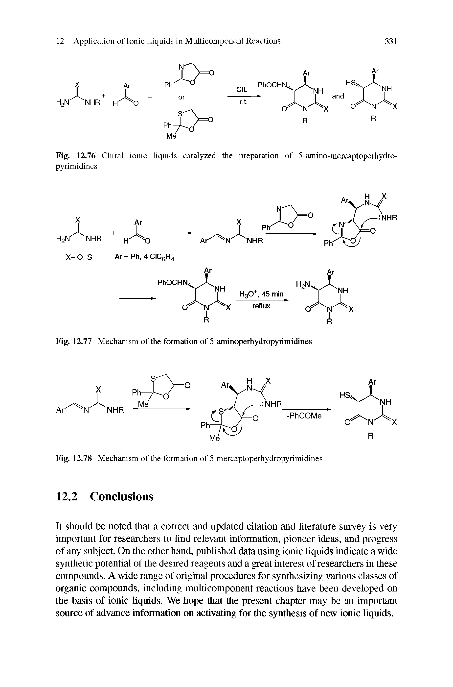 Fig. 12.76 Chiral ionic liquids catalyzed the preparation of 5-amino-mercaptoperhydro-...