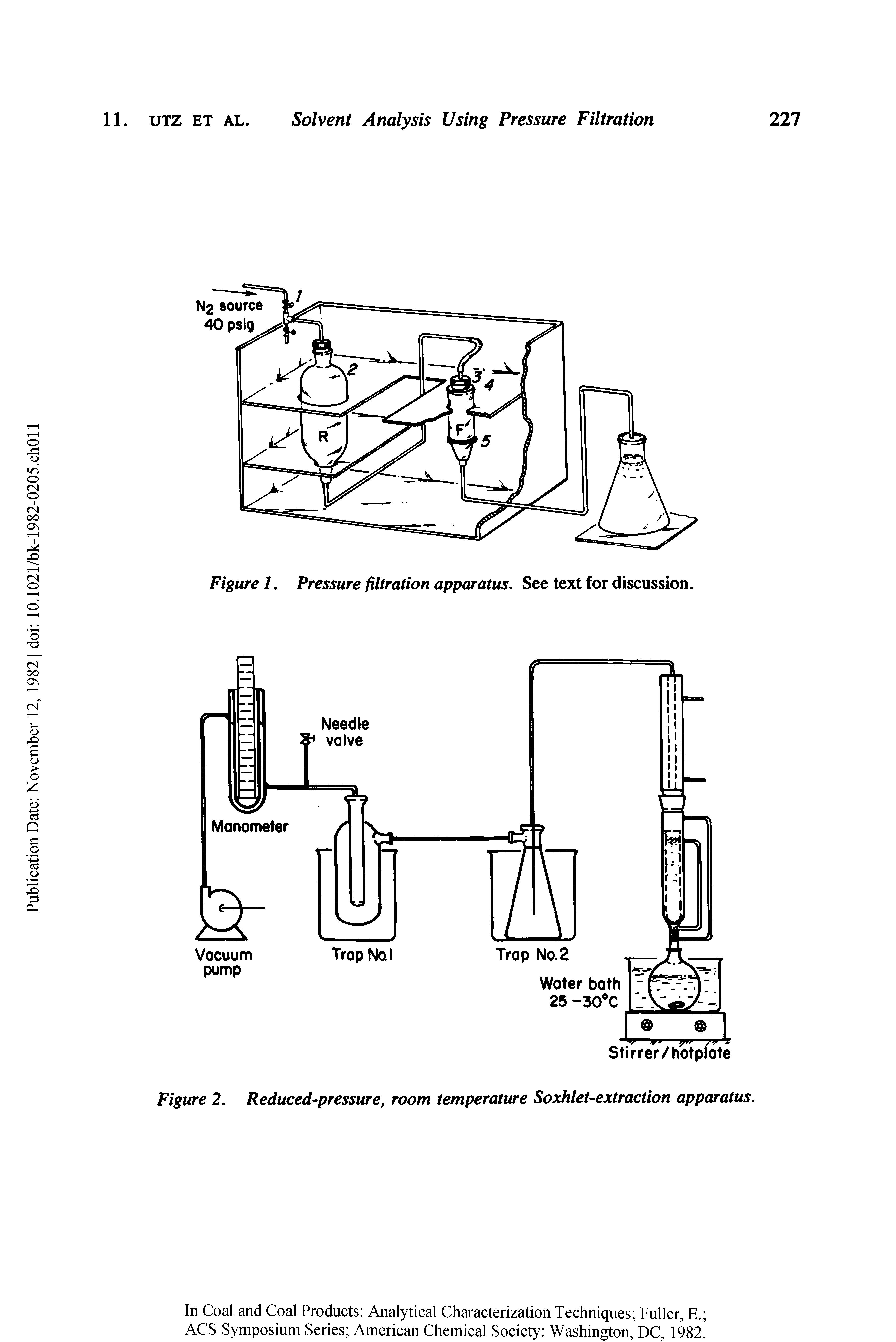 Figure 2. Reduced-pressure, room temperature Soxhlet-extraction apparatus.