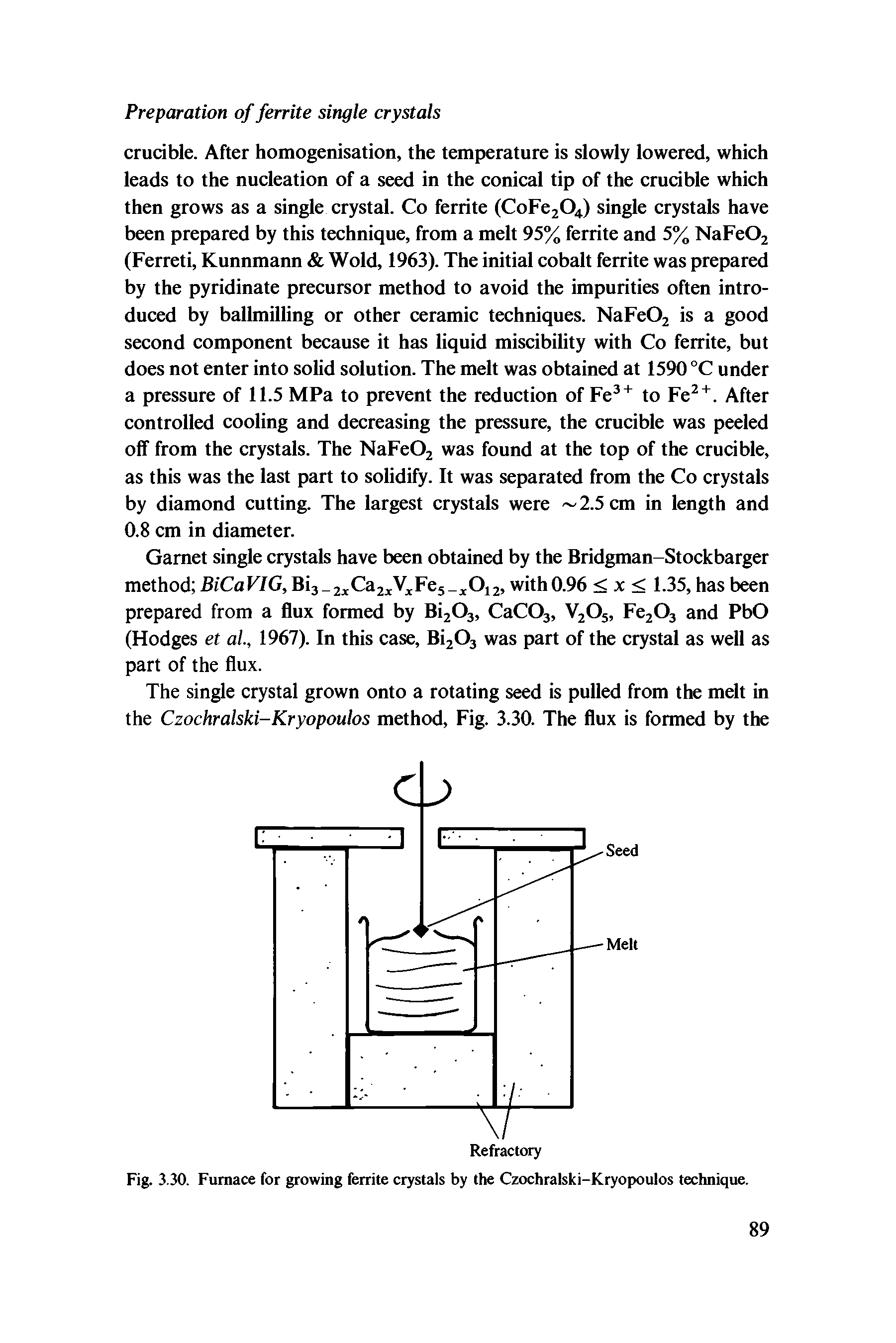 Fig. 3.30. Furnace for growing ferrite crystals by the Czochralski-Kryopoulos technique.