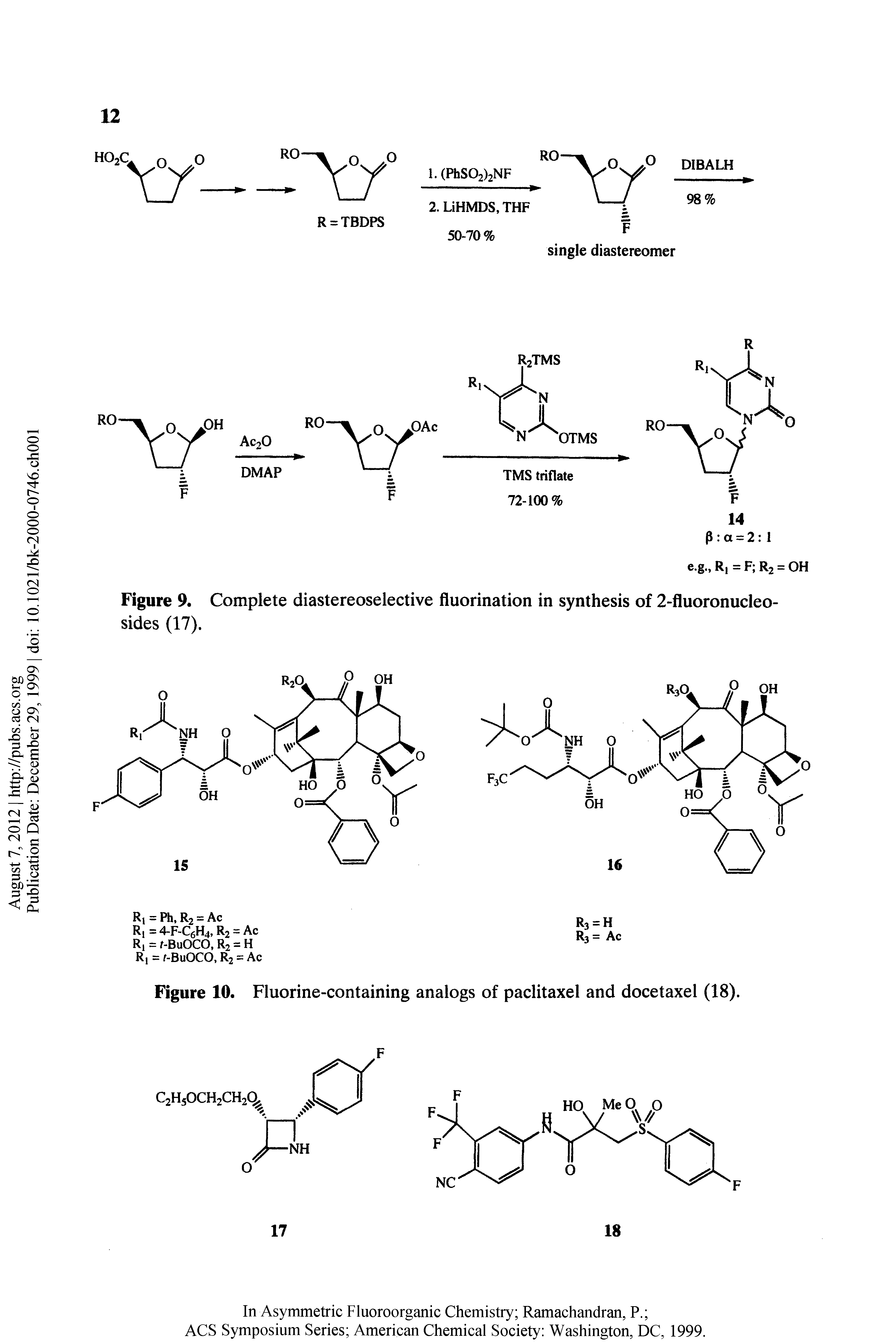 Figure 10. Fluorine-containing analogs of paclitaxel and docetaxel (18).