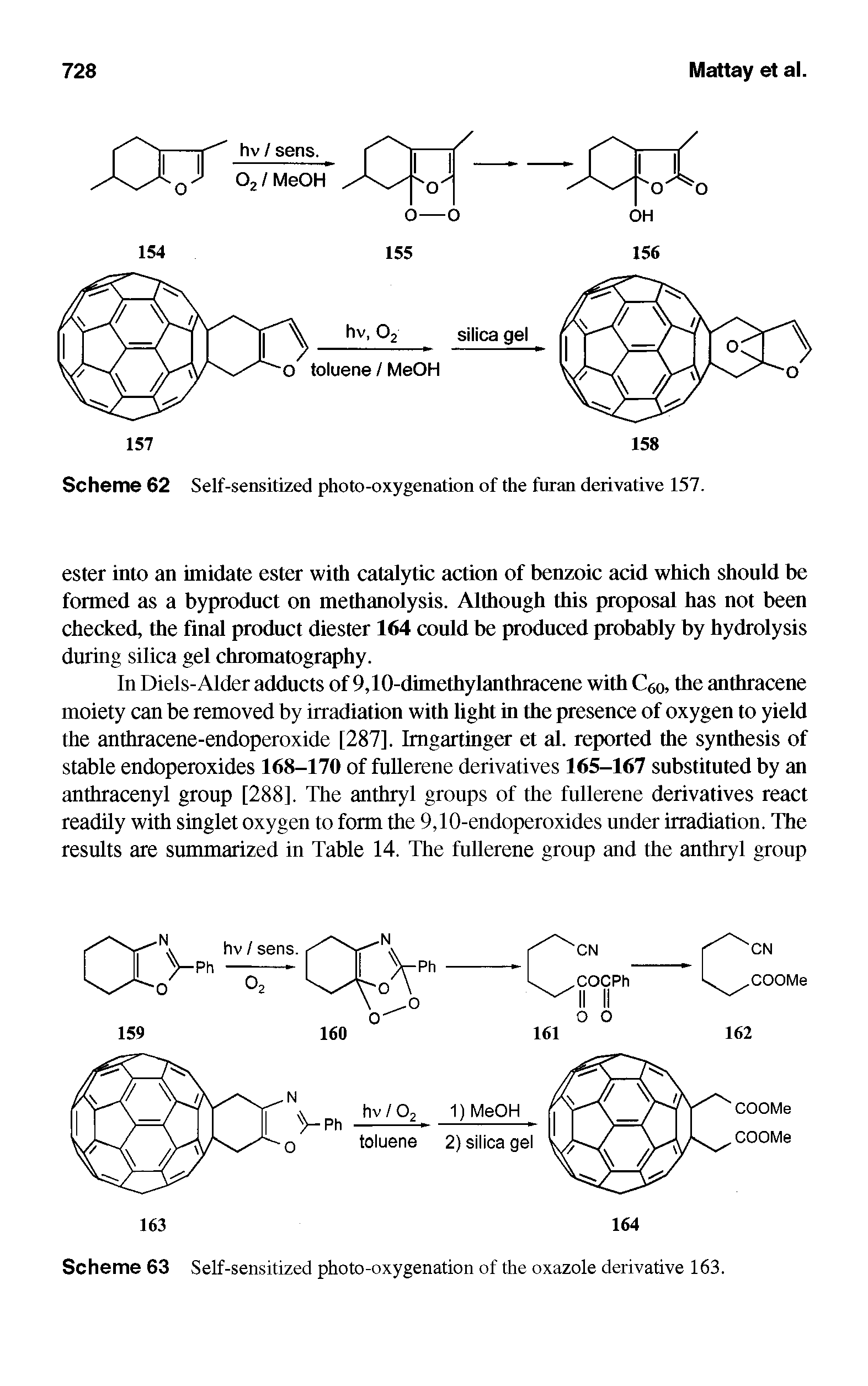 Scheme 63 Self-sensitized photo-oxygenation of the oxazole derivative 163.