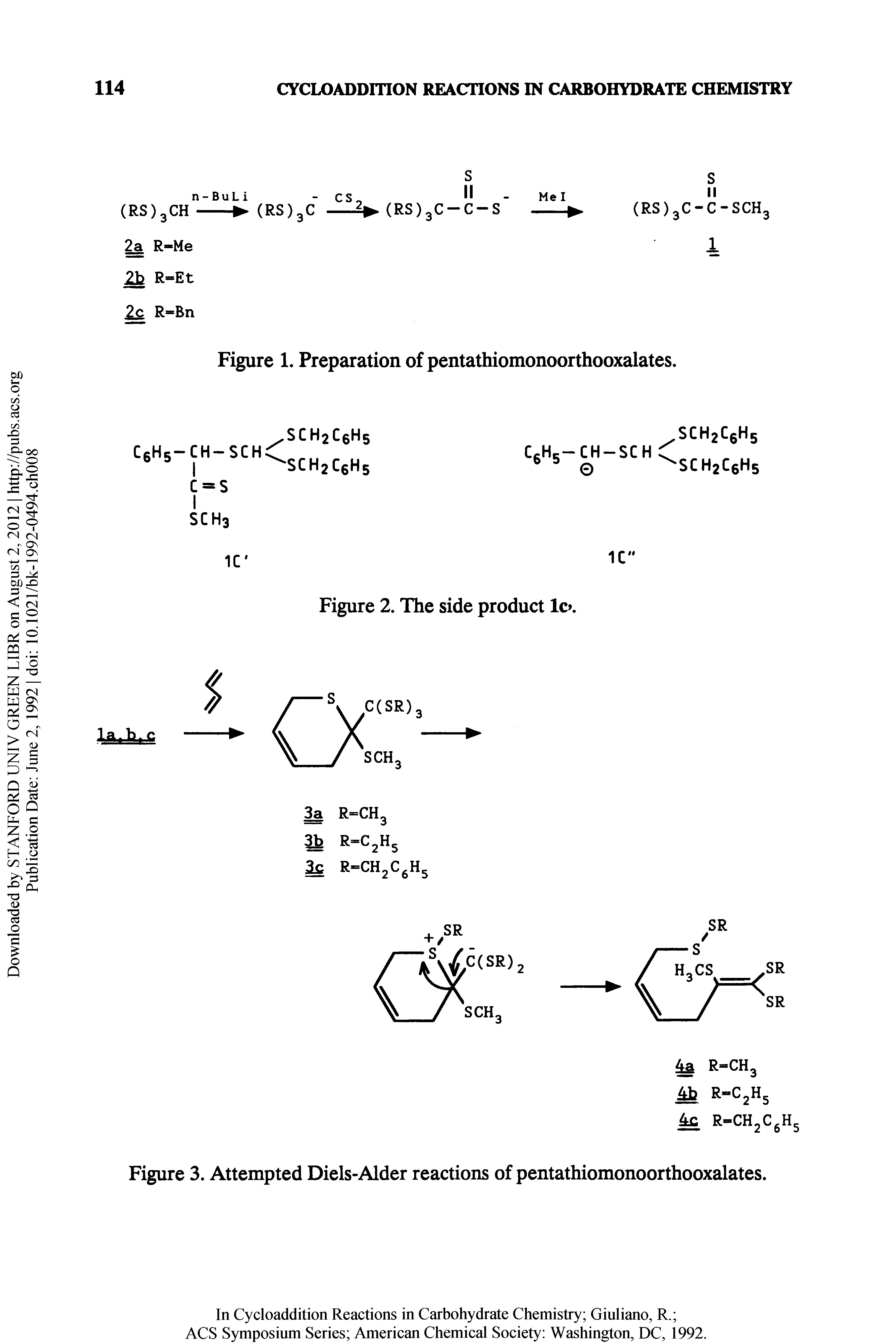 Figure 3. Attempted Diels-Alder reactions of pentathiomonoorthooxalates.