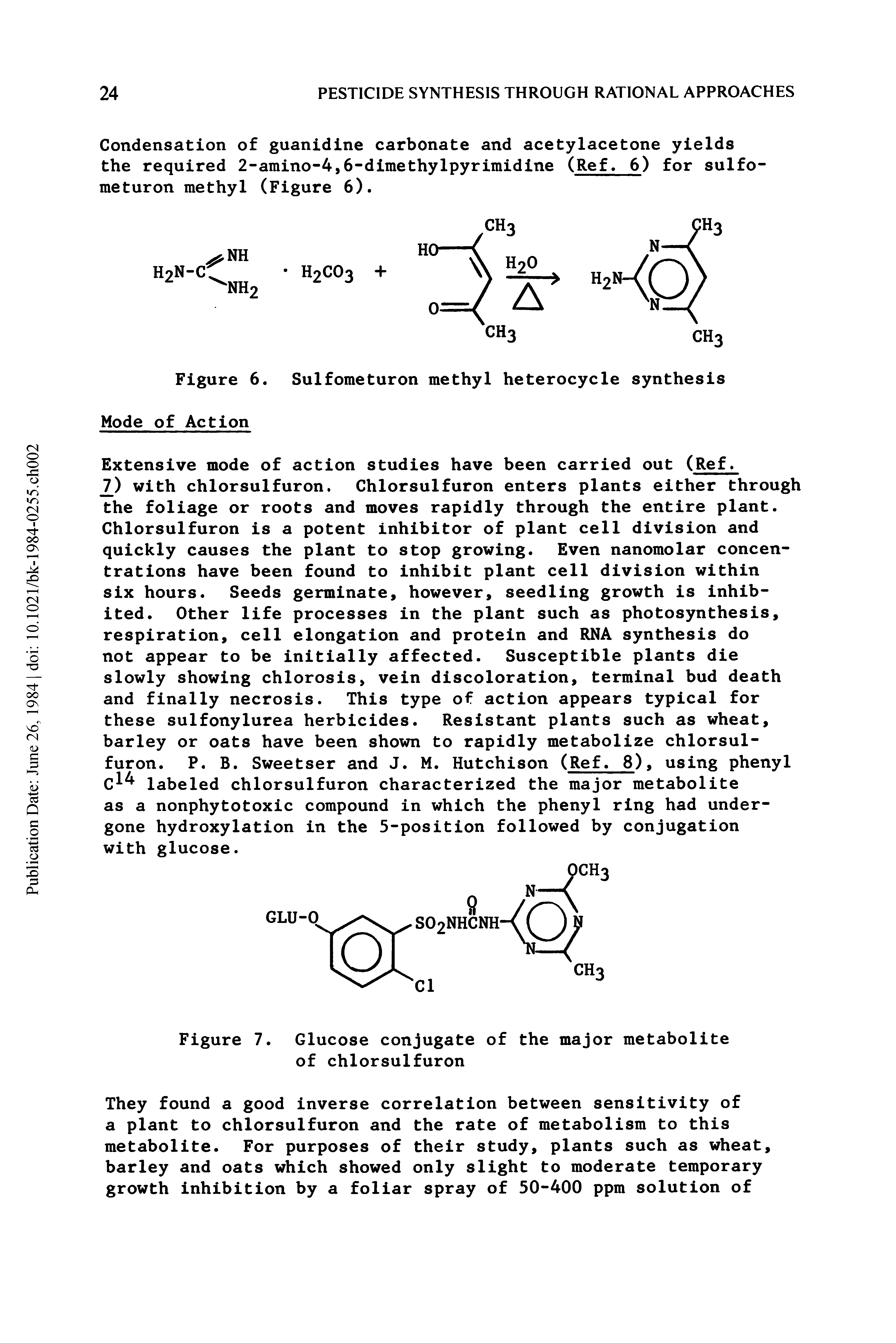 Figure 7. Glucose conjugate of the major metabolite of chlorsulfuron...