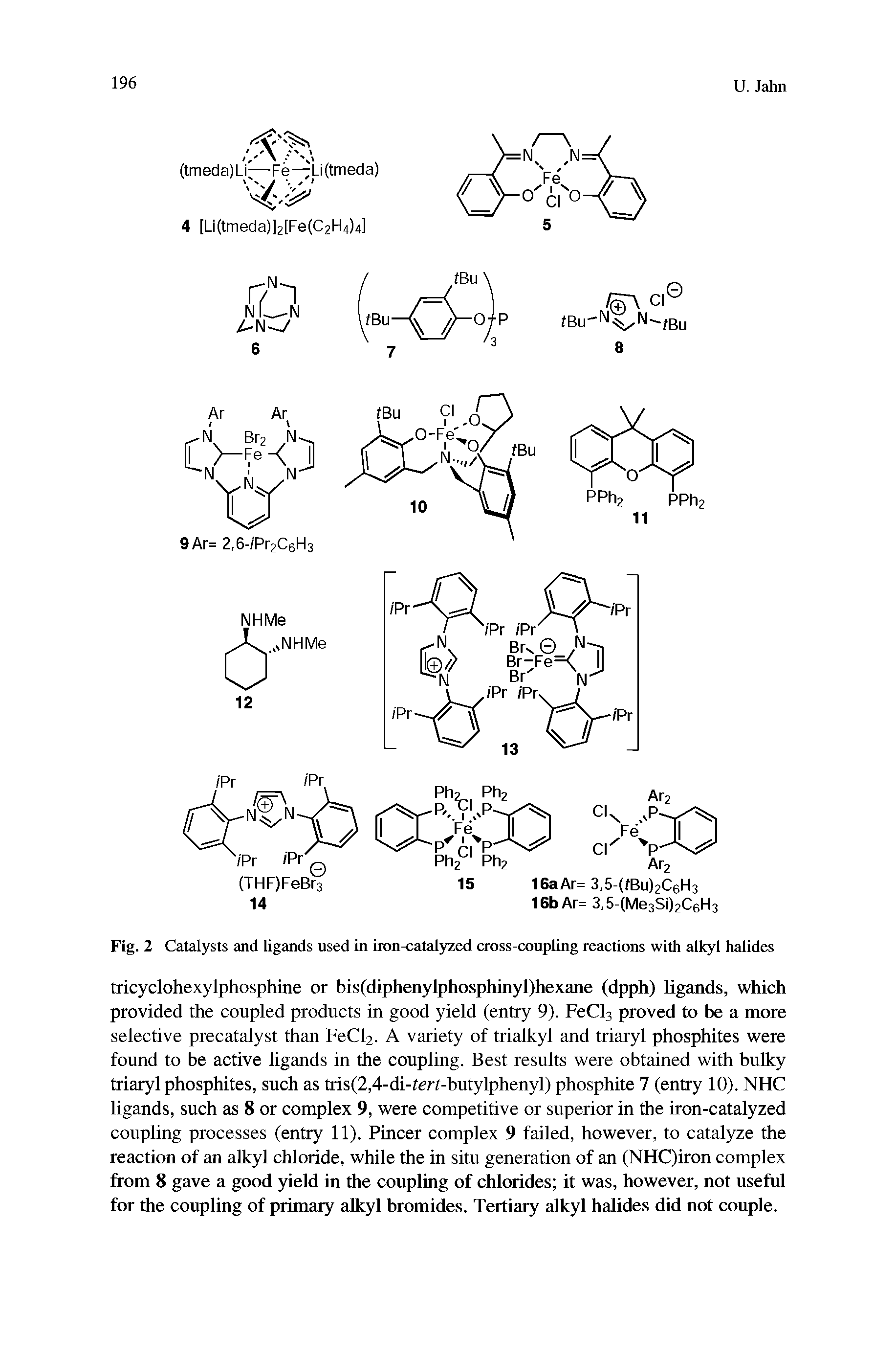 Fig. 2 Catalysts and ligands used in iron-catalyzed cross-coupling reactions with alkyl halides...