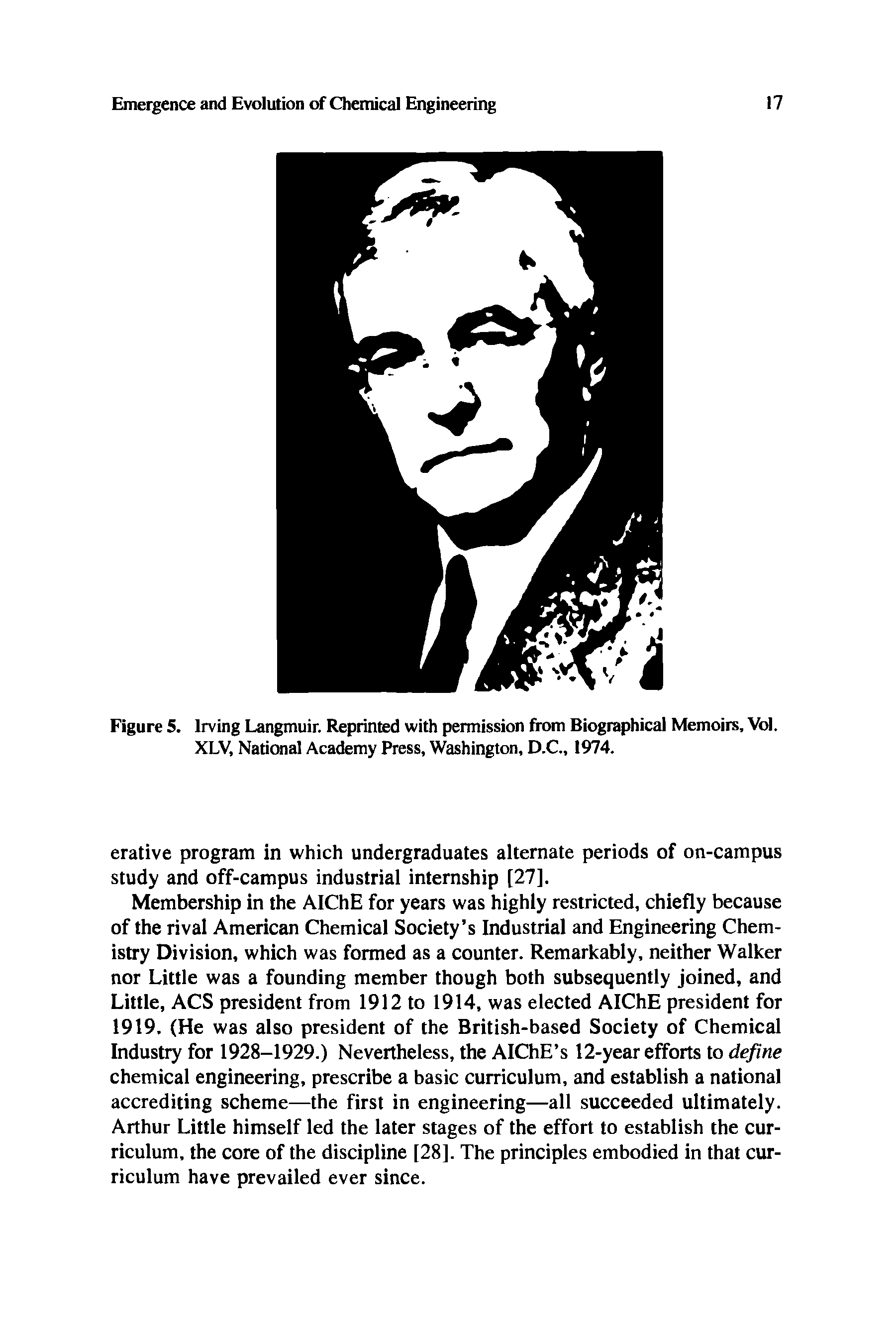 Figure 5. Irving Langmuir. Reprinted with permission from Biographical Memoirs, Vol. XLV, National Academy Press, Washington, D.C., 1974.