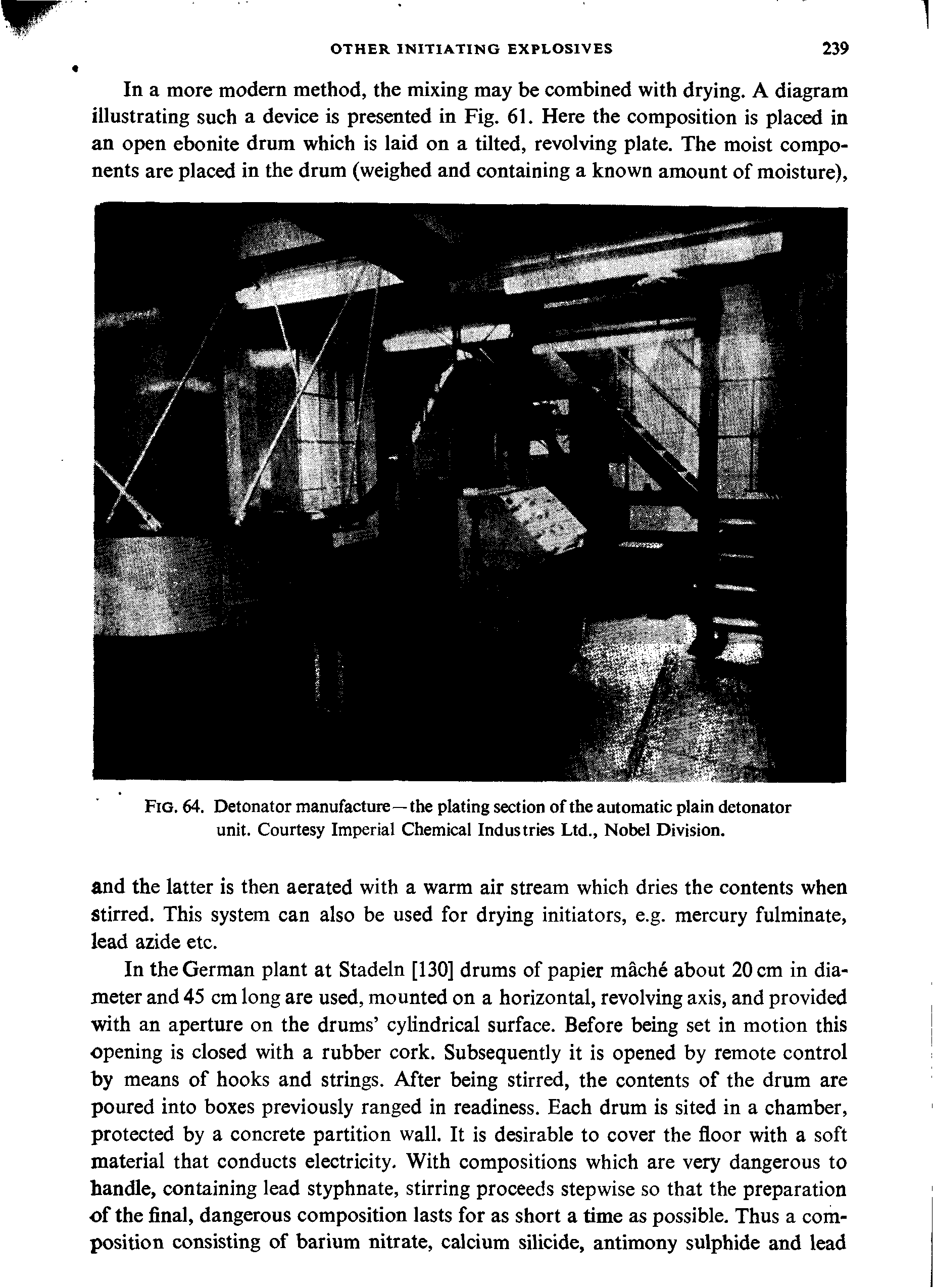 Fig. 64. Detonator manufacture—the plating section of the automatic plain detonator unit. Courtesy Imperial Chemical Industries Ltd., Nobel Division.