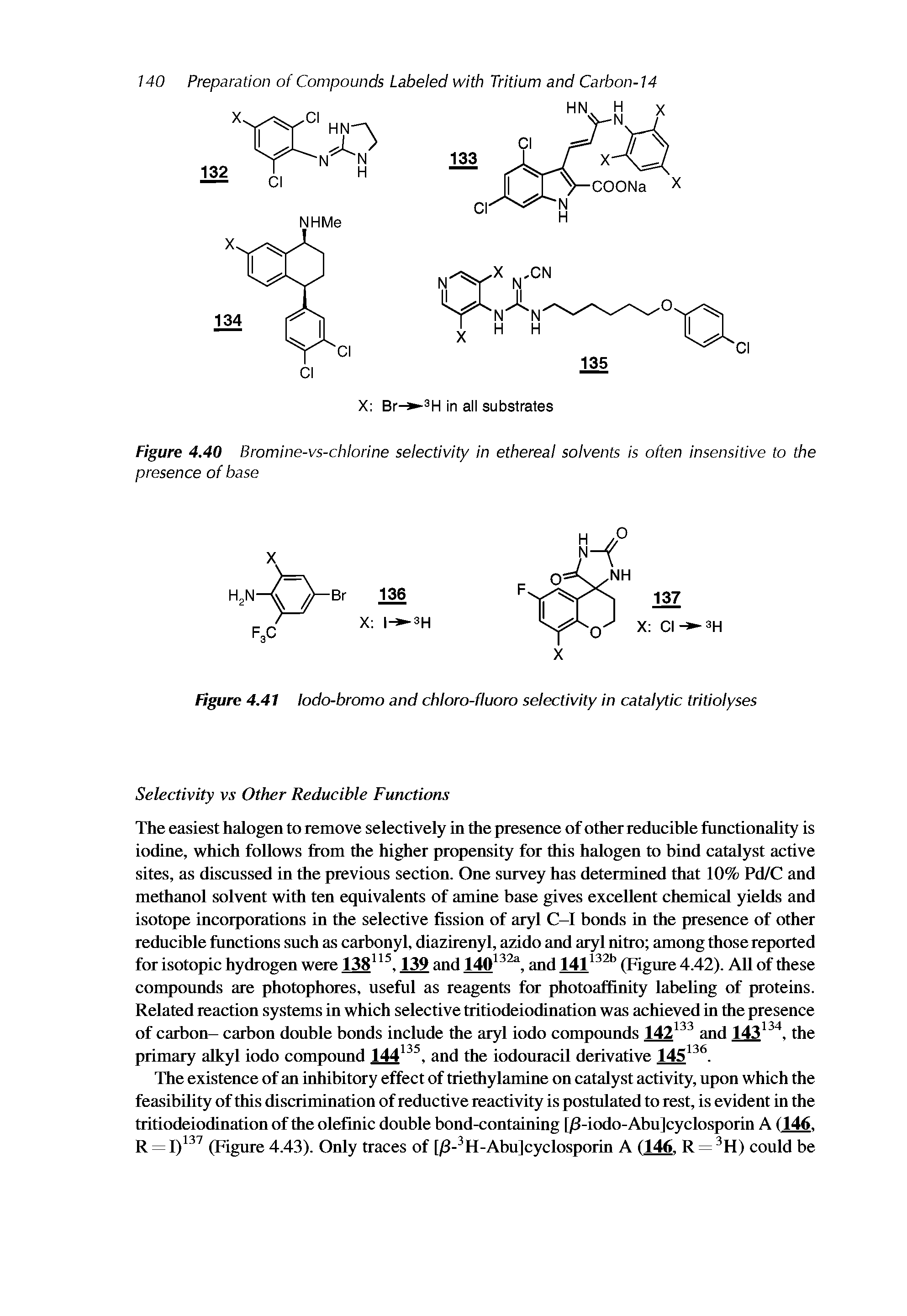 Figure 4.40 Bromine-vs-chlorine selectivity in ethereal solvents is often insensitive to the presence of base...