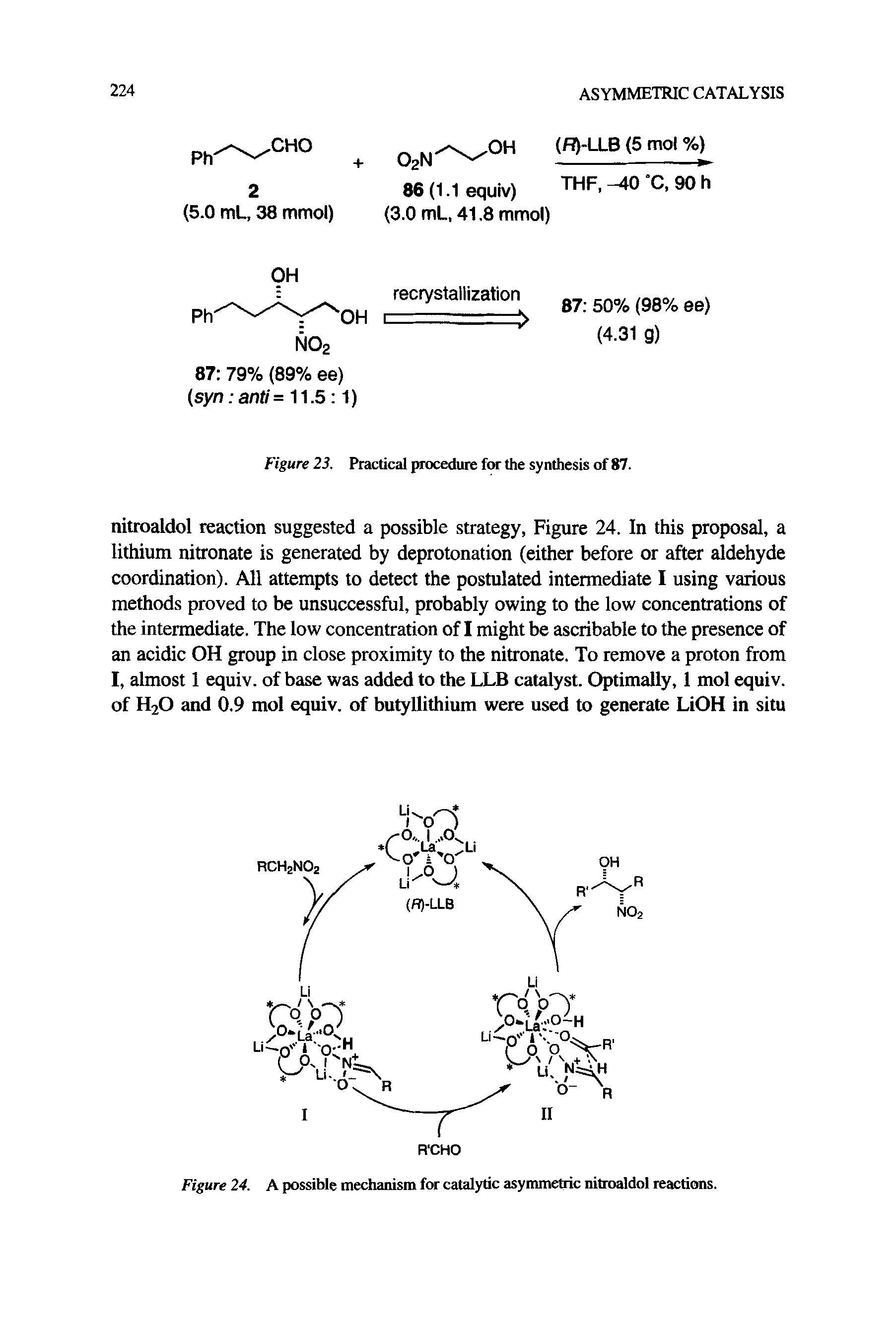 Figure 24. A possible mechanism for catalytic asymmetric nitroaldol reactions.