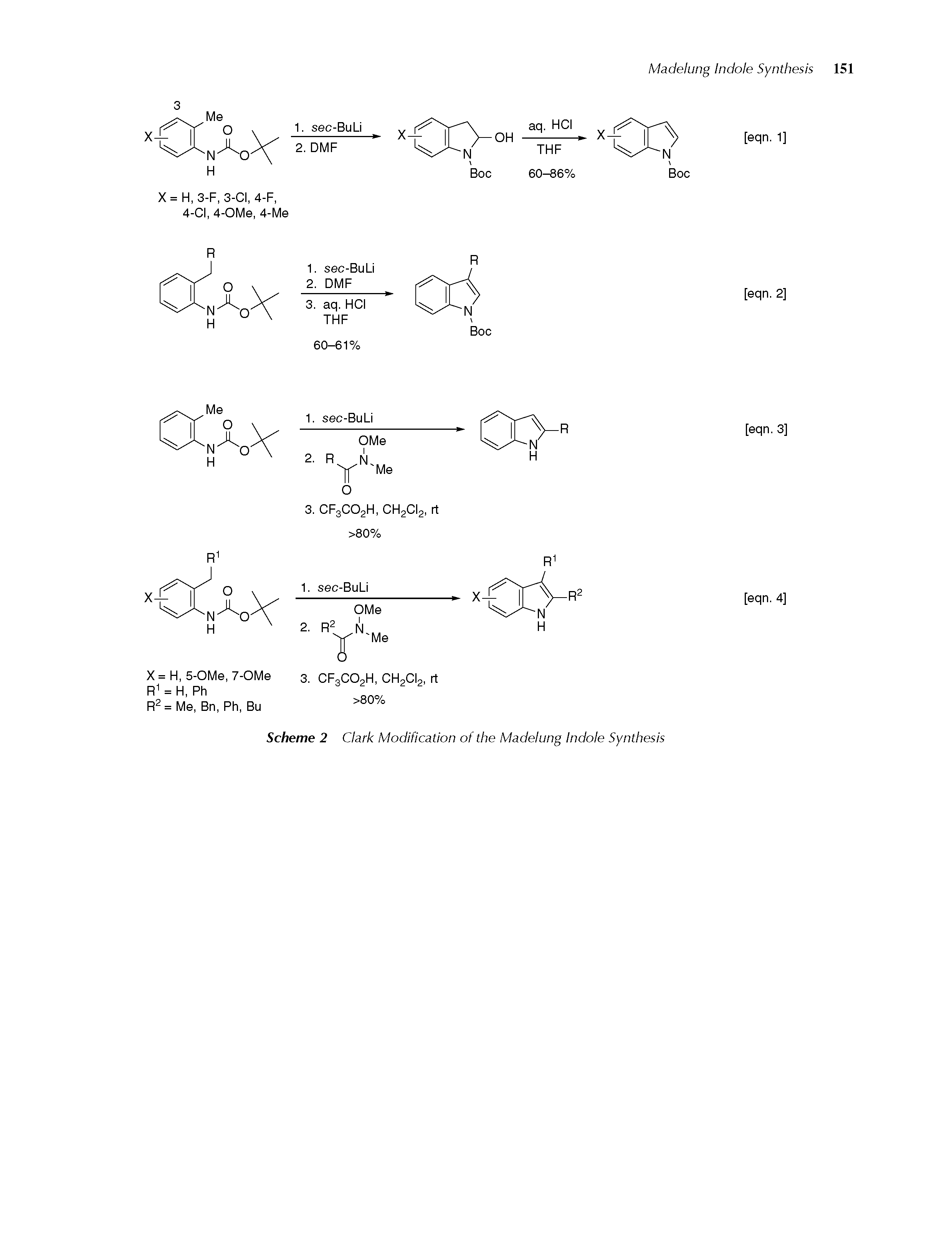 Scheme 2 Clark Modification of the Madelung Indole Synthesis...