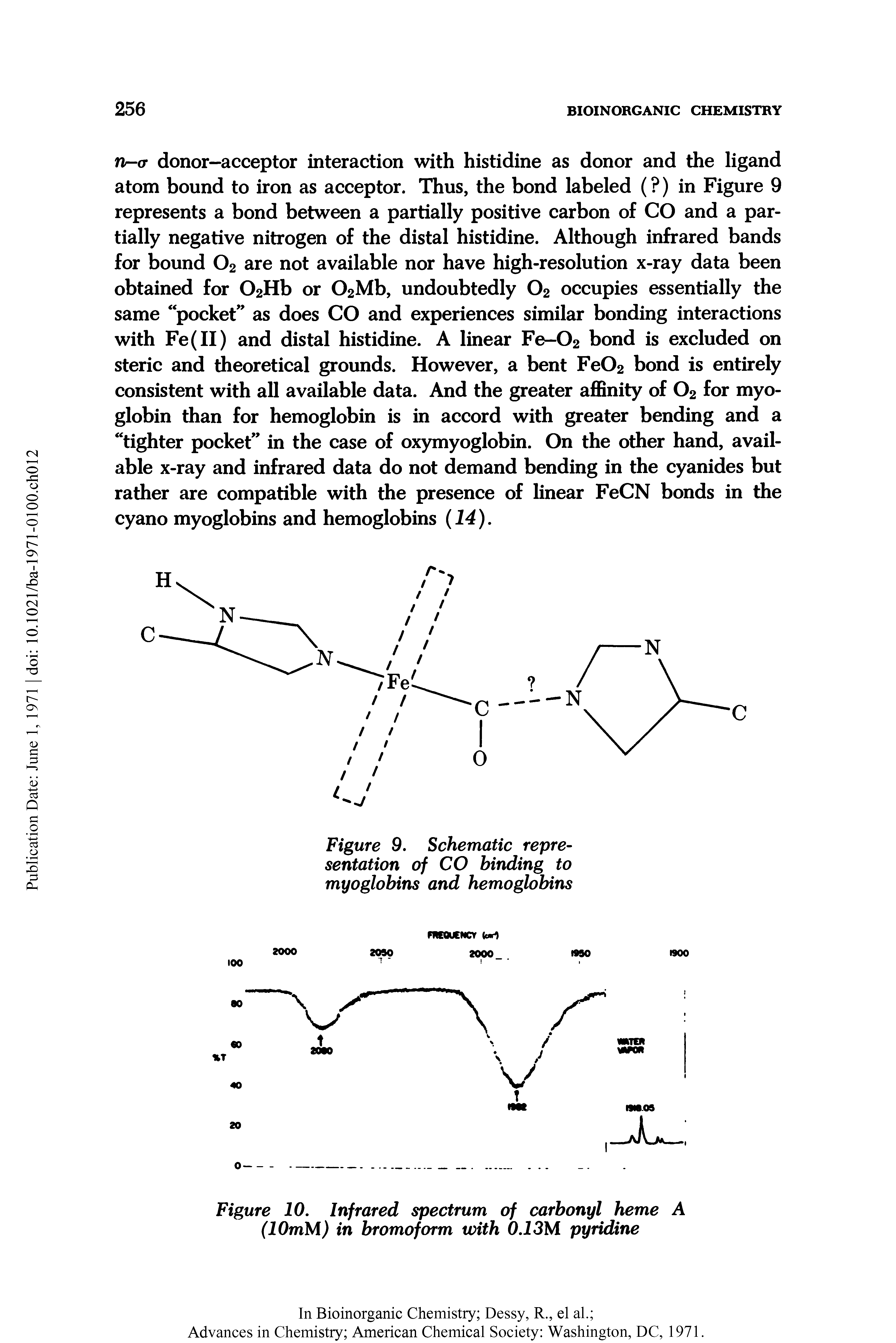 Figure 10. Infrared spectrum of carbonyl heme A (lOmM) in bromoform with 0.13M pyridine...