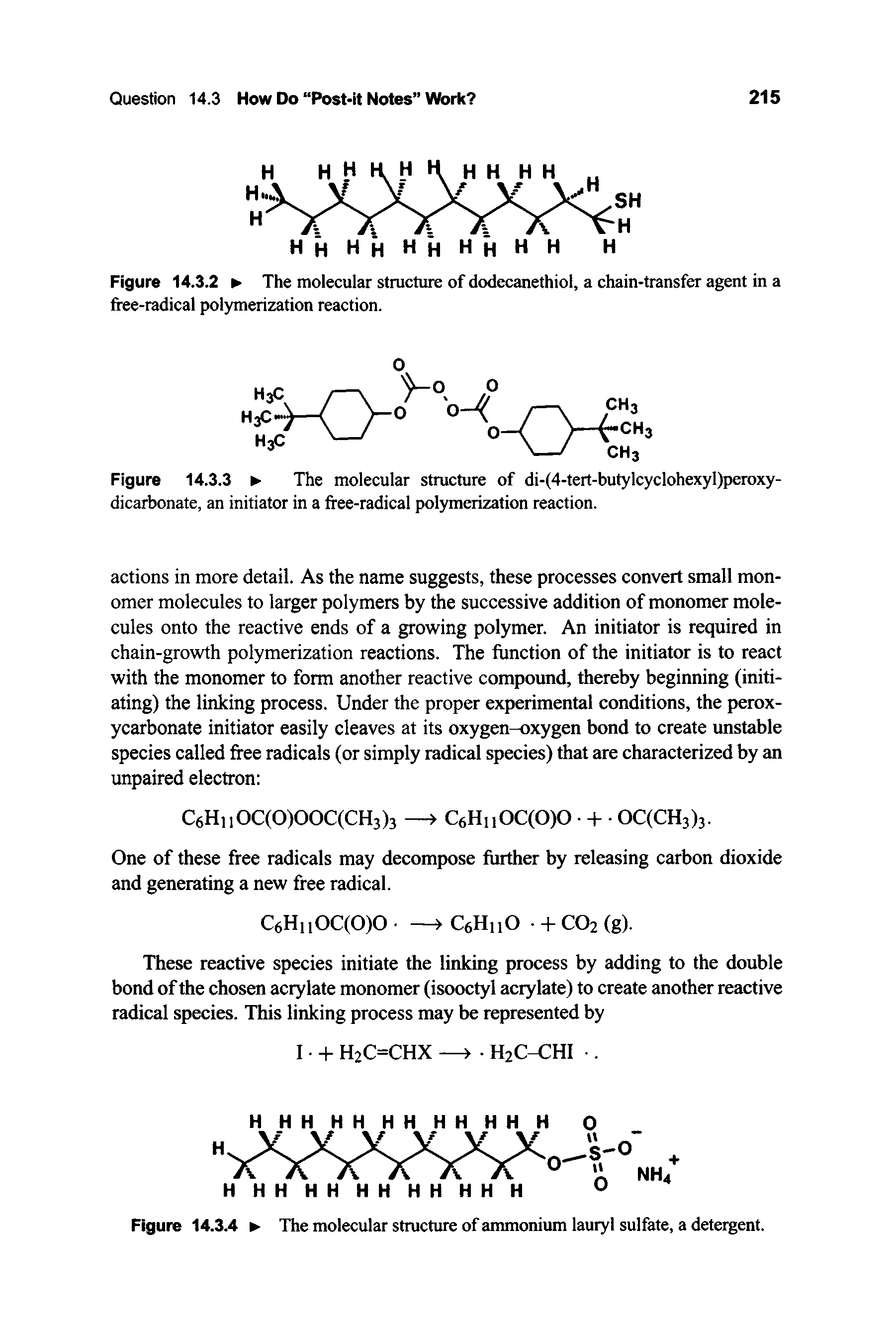 Figure 14.3.4 The molecular structure of ammonium lauryl sulfate, a detergent.