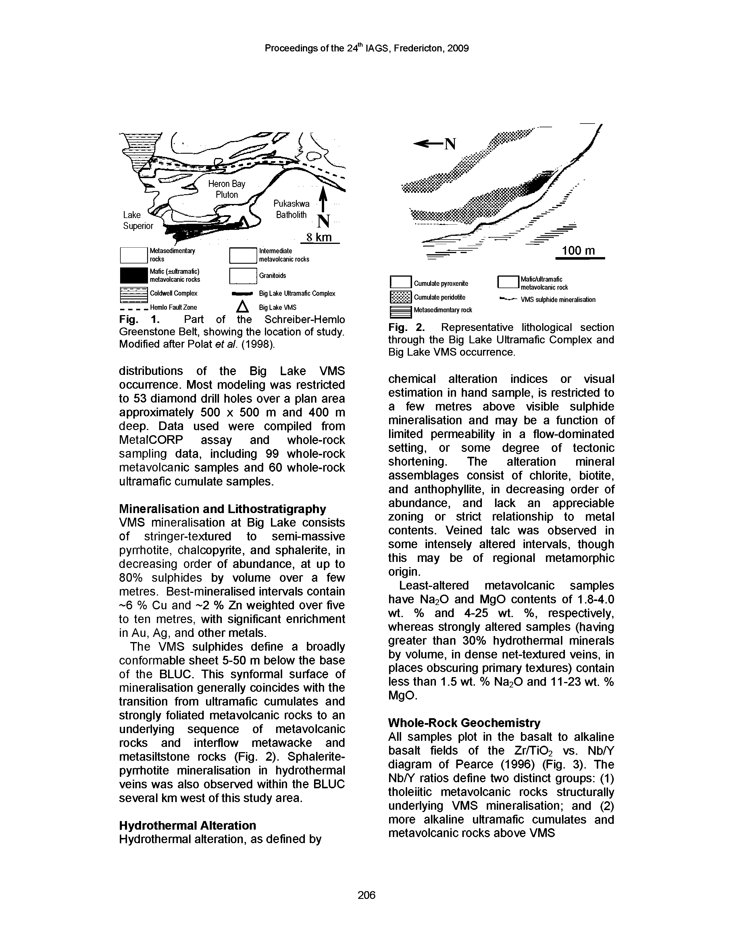 Fig. 1. Part of the Schreiber-Hemlo Greenstone Belt, showing the location of study. Modified after Polat et al. (1998).