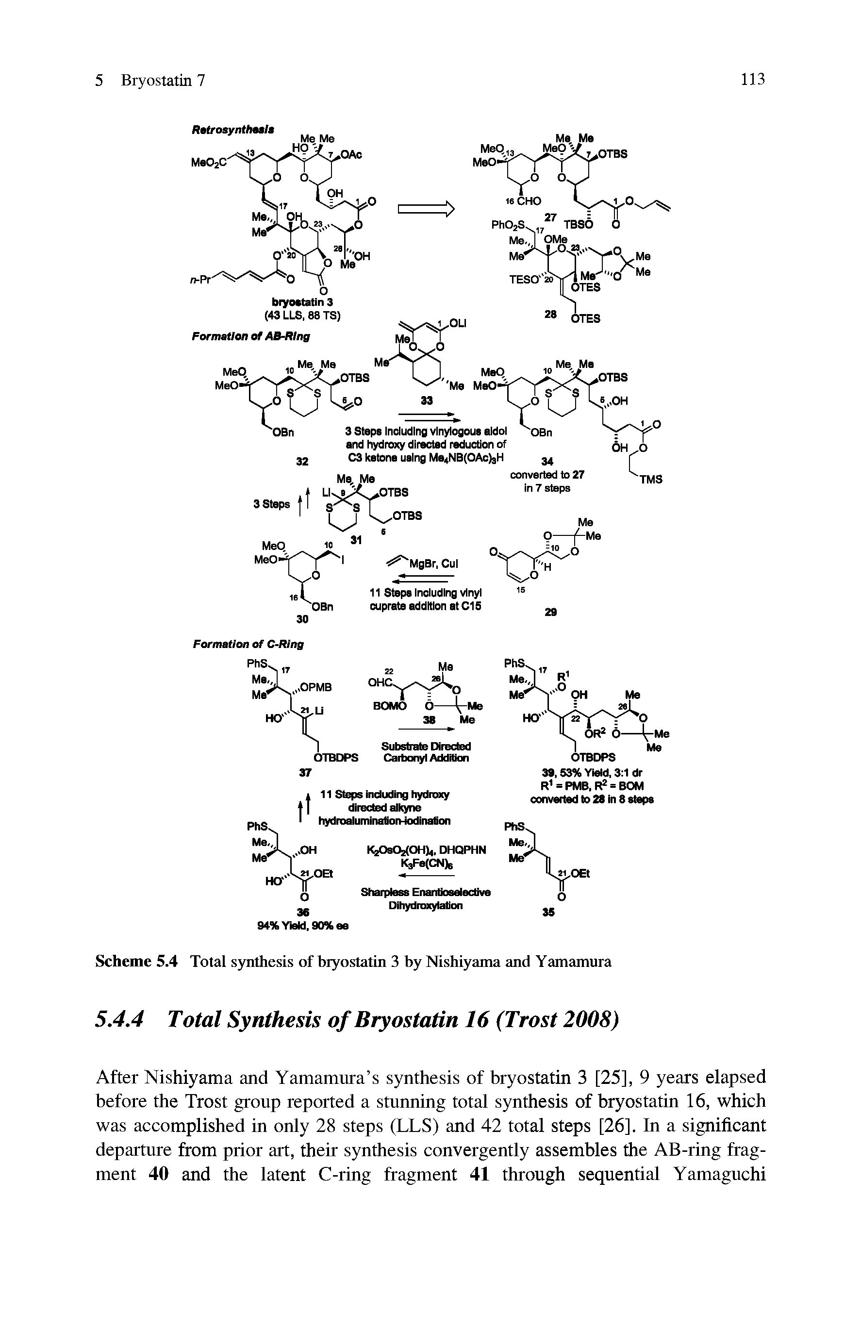 Scheme 5.4 Total synthesis of bryostatin 3 by Nishiyama and Yamamura...