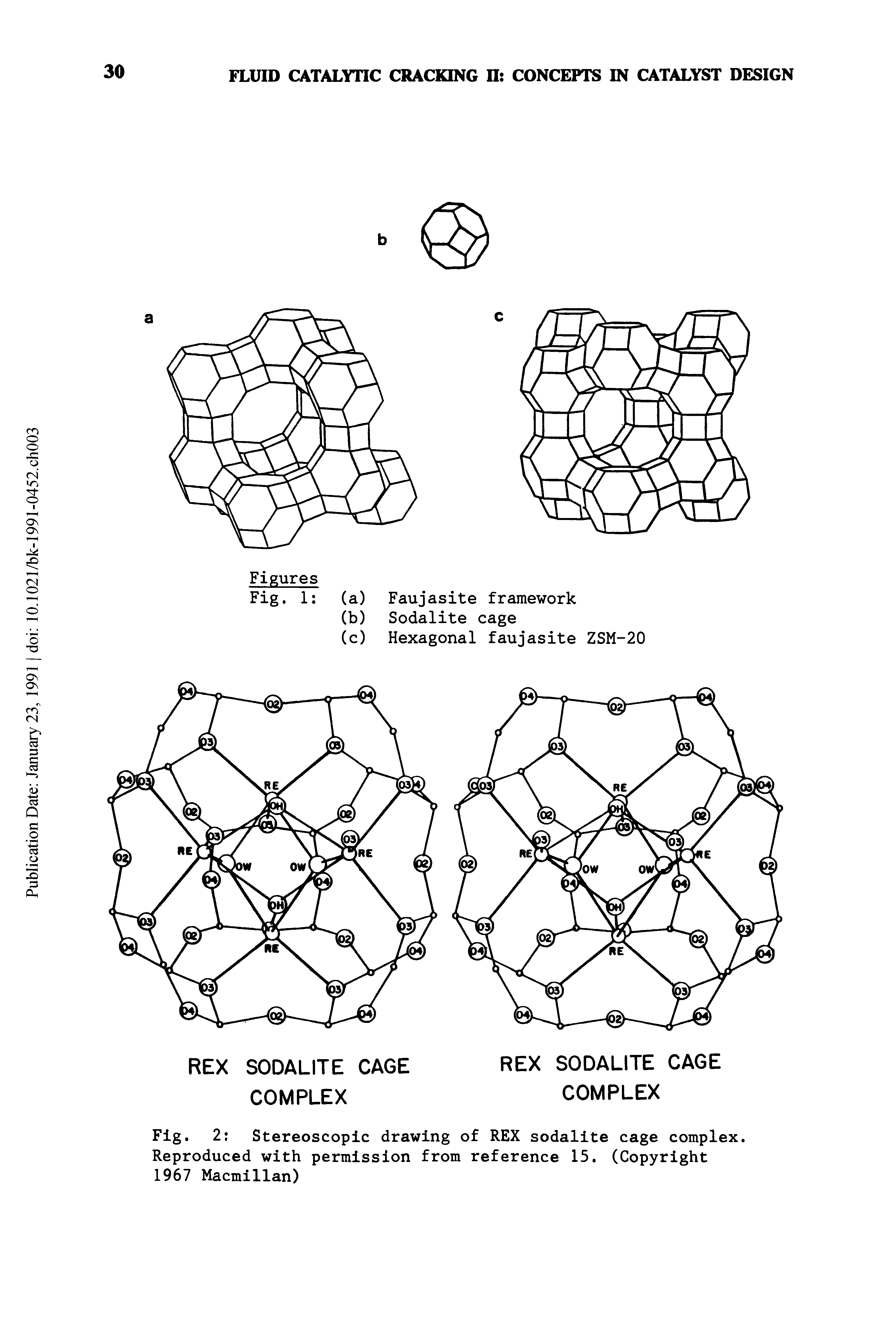 Fig. 2 Stereoscopic drawing of REX sodalite cage complex. Reproduced with permission from reference 15. (Copyright 1967 Macmillan)...