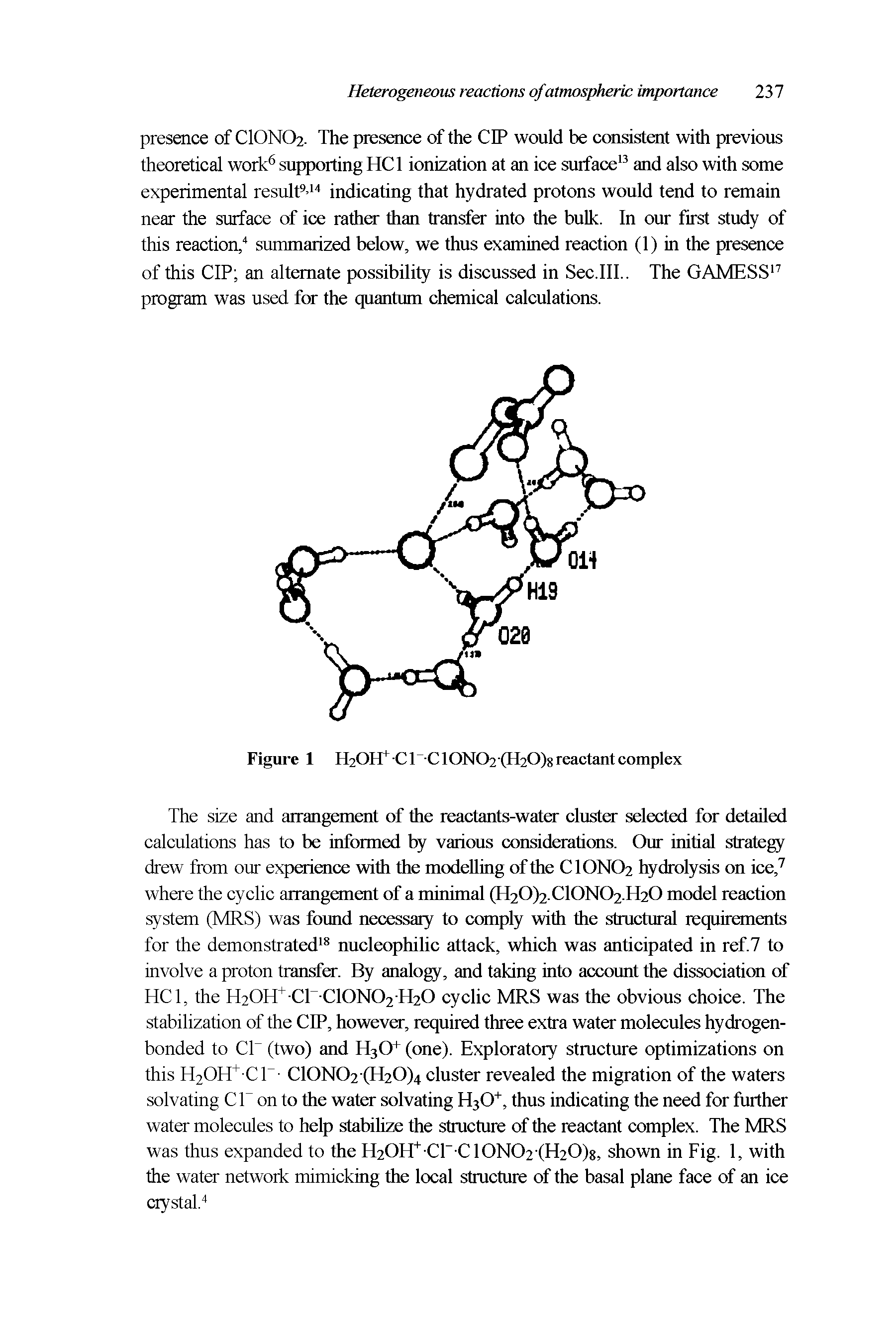 Figure 1 H2OH+Cl ClONCh tTpOls reactant complex...