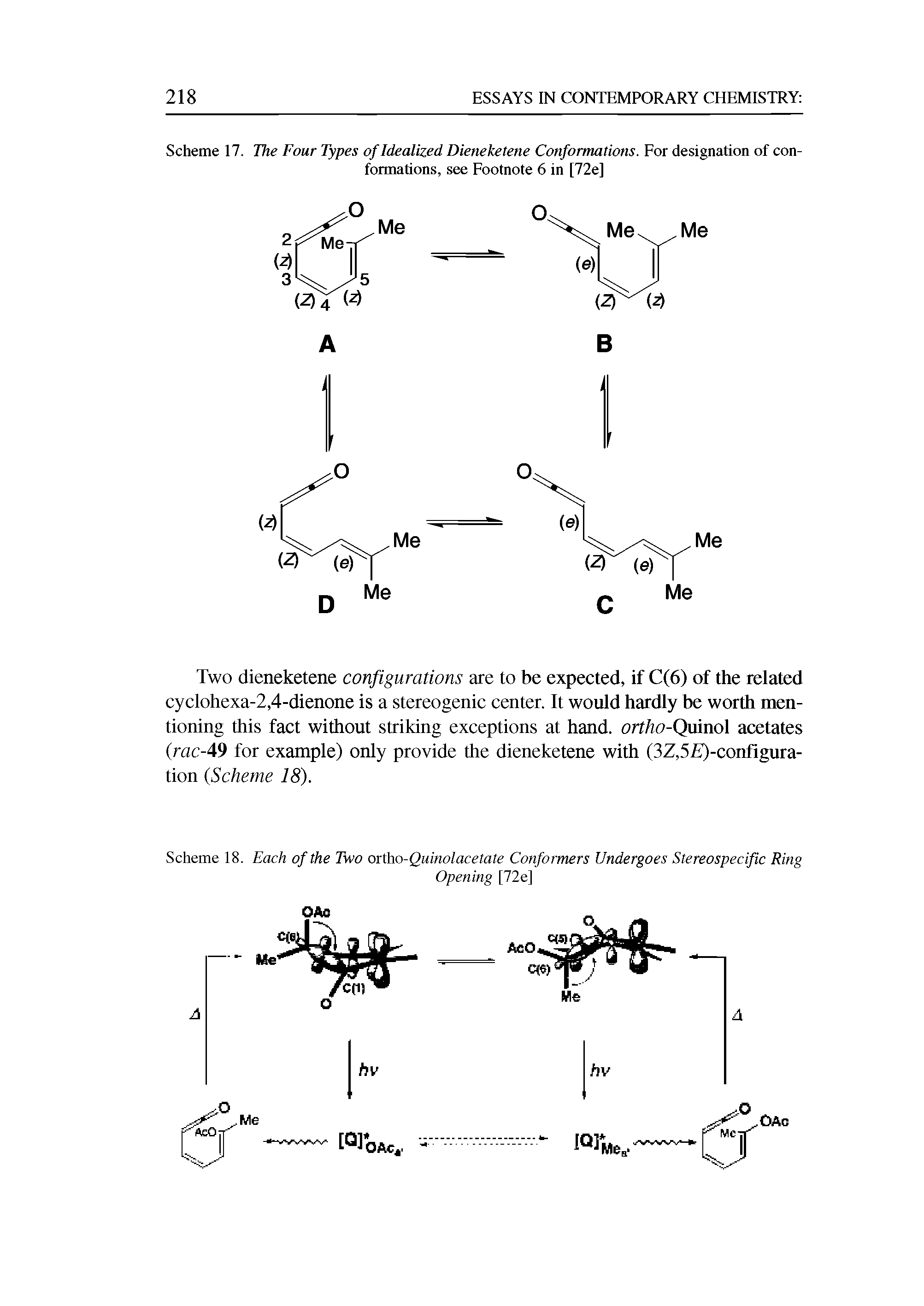 Scheme 17. The Four Types of Idealized Diene ketene Conformations. For designation of conformations, see Footnote 6 in [72e]...