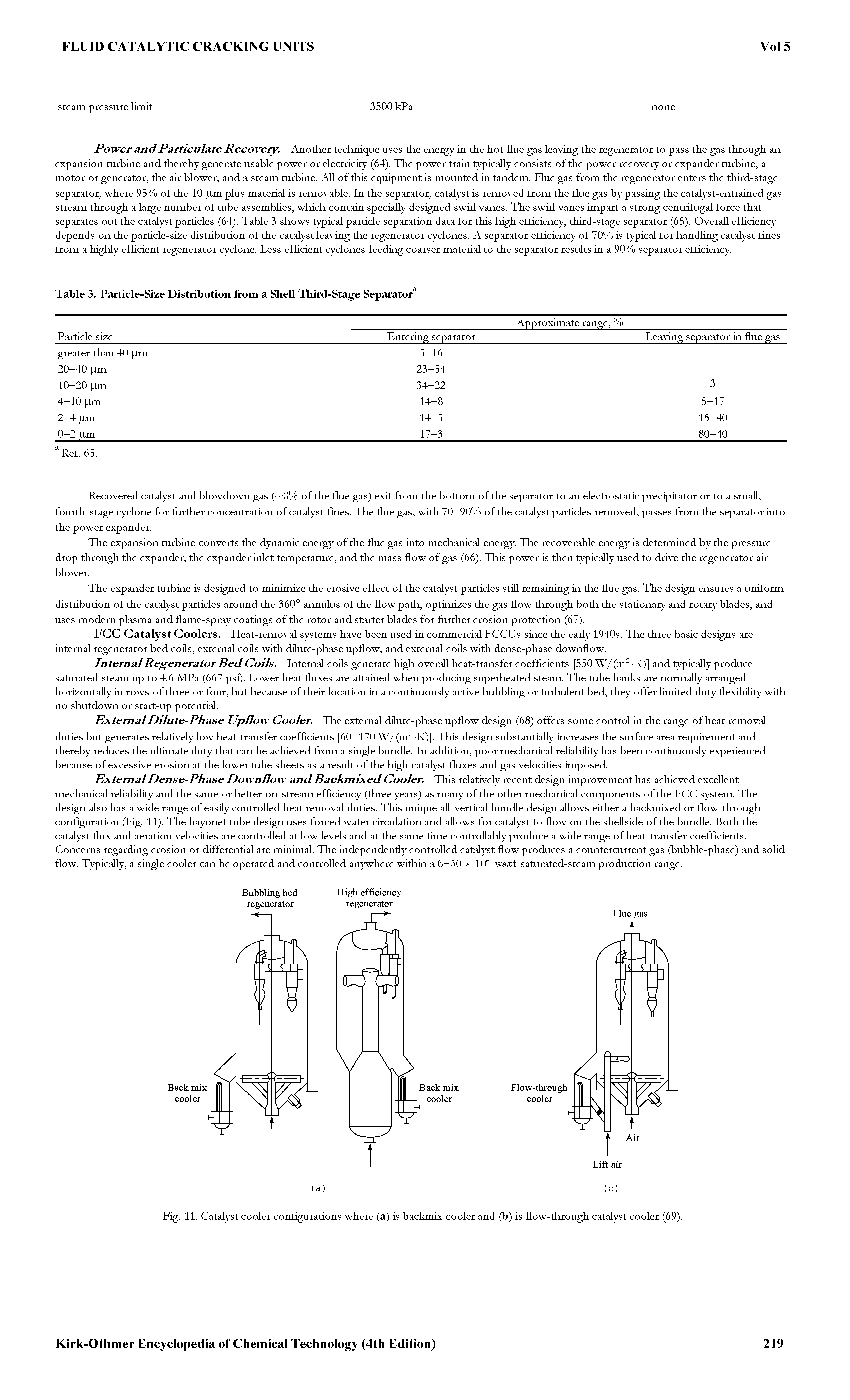 Table 3. Particle-Size Distribution from a Shell Third-Stage Separator ...